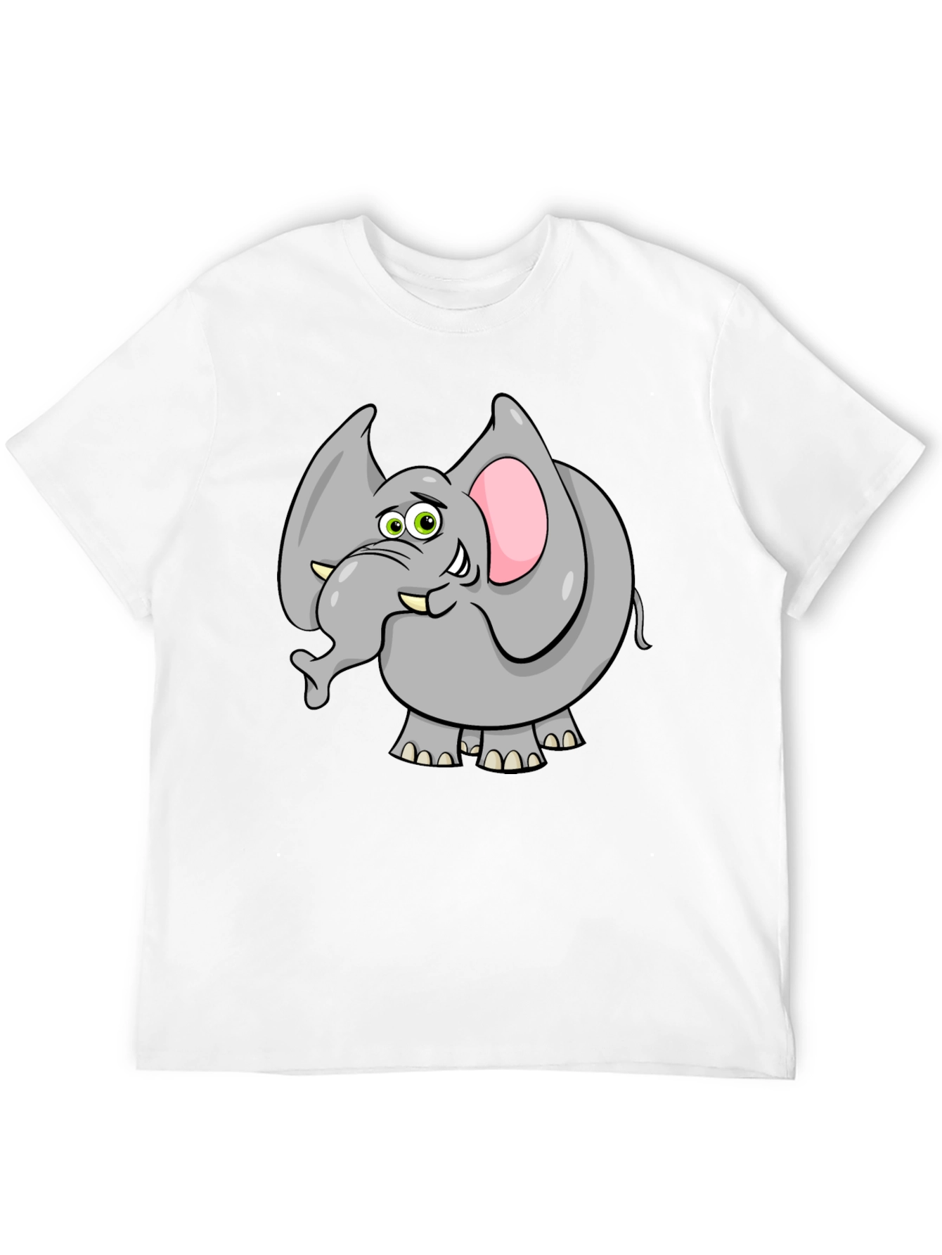 Elephant Graphic Tee - Quirky Animal Cartoon T-Shirt