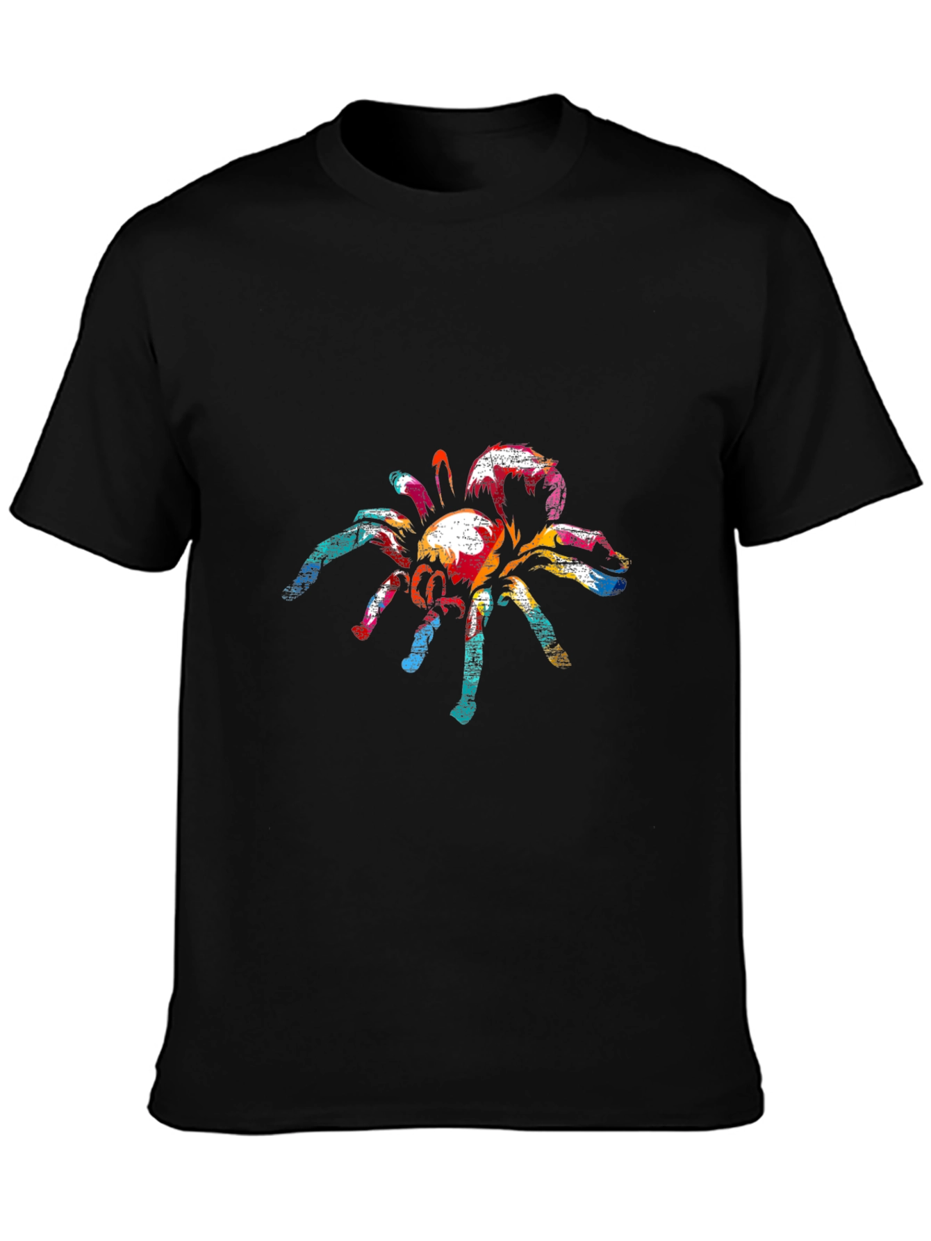 Abstract Spider Graphic Tee - Mens Black T-Shirt