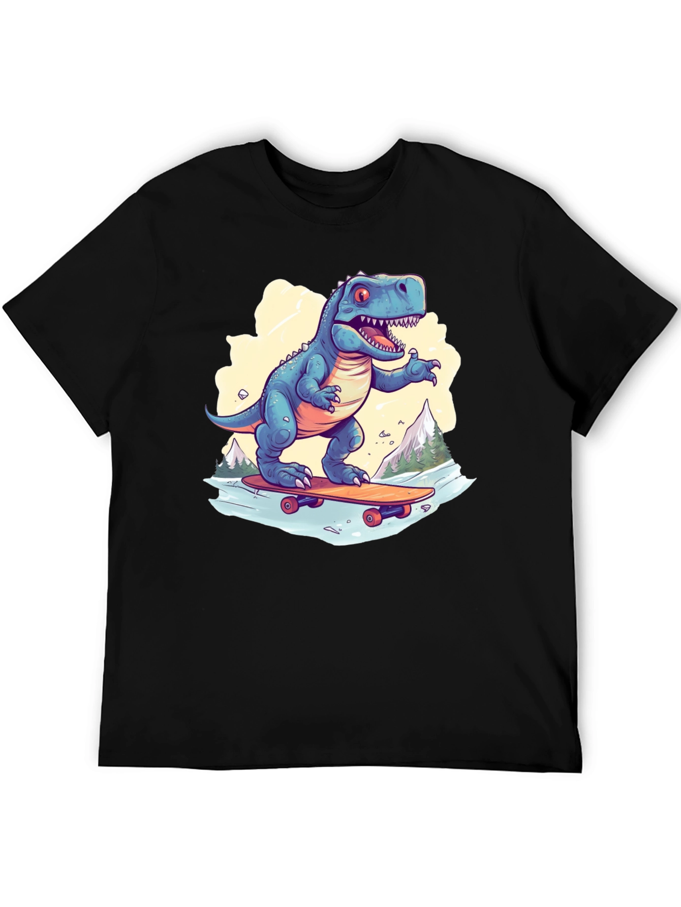 Skateboarding Dinosaur Graphic Tee
