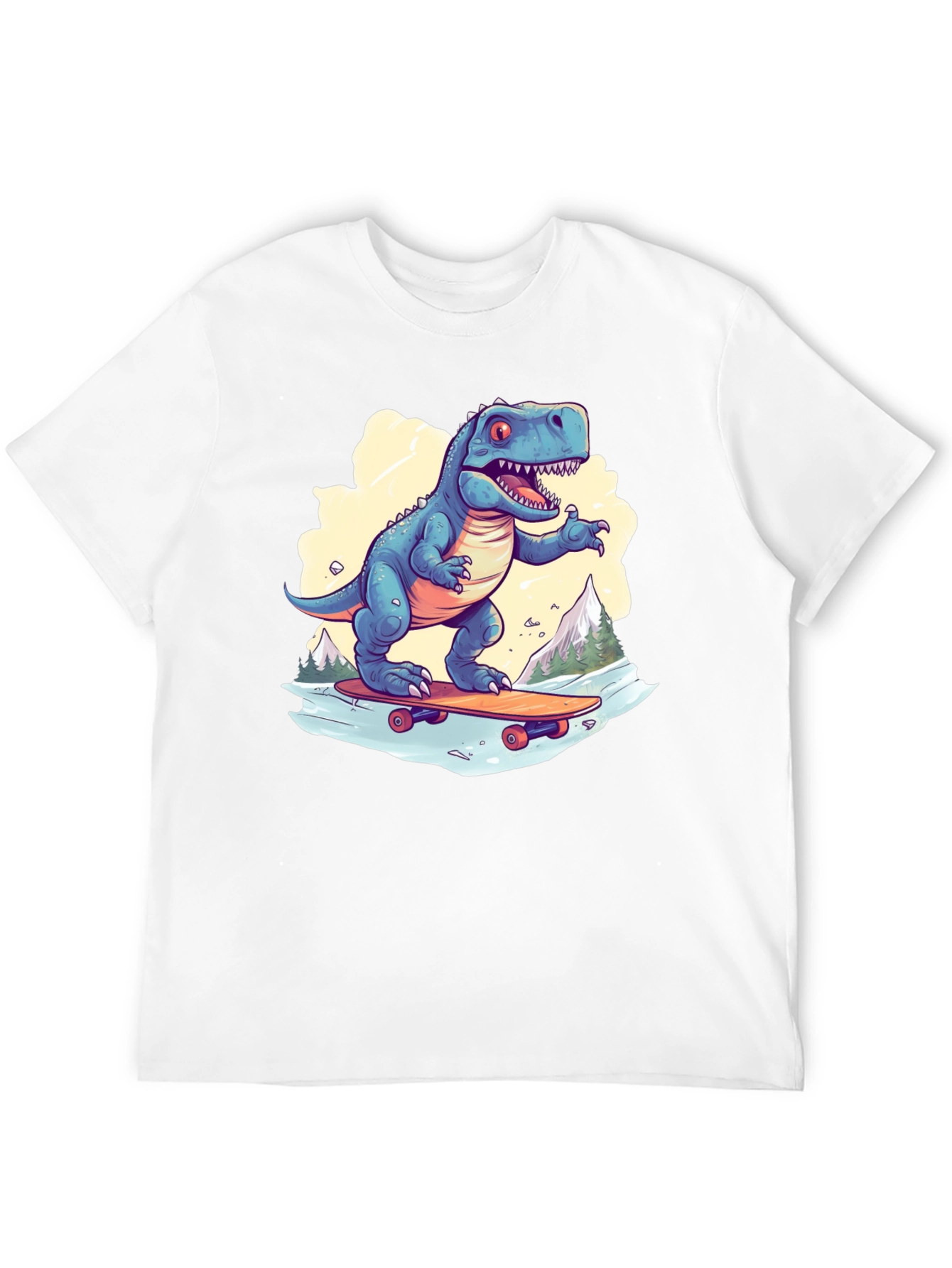Skateboarding Dinosaur Graphic Tee
