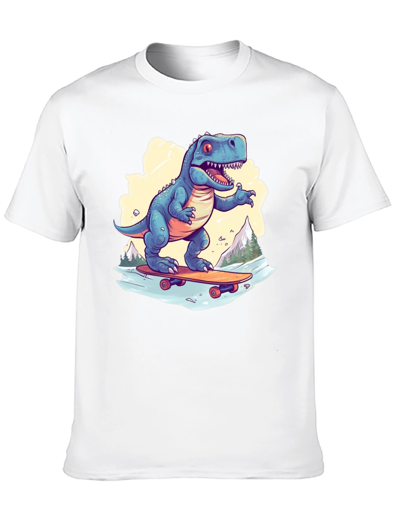 Skateboarding Dinosaur Graphic Tee