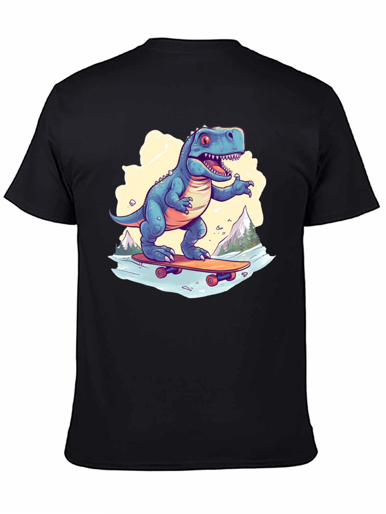 Skateboarding Dinosaur Graphic Tee