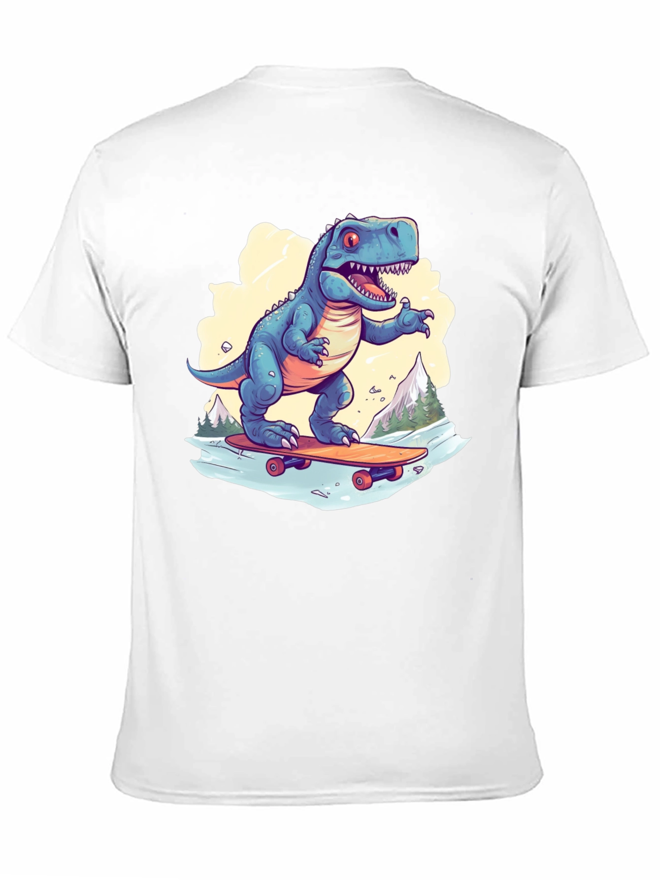 Skateboarding Dinosaur Graphic Tee