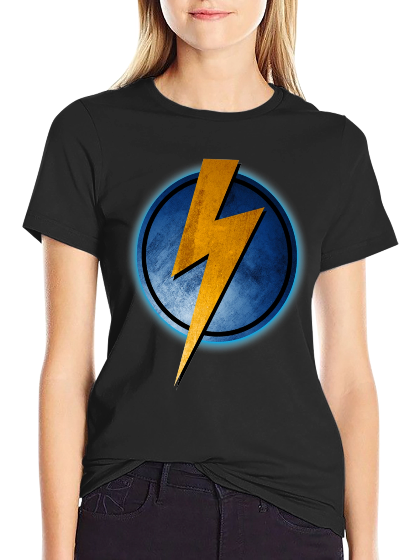 Electric Bolt Graphic Tee - Black