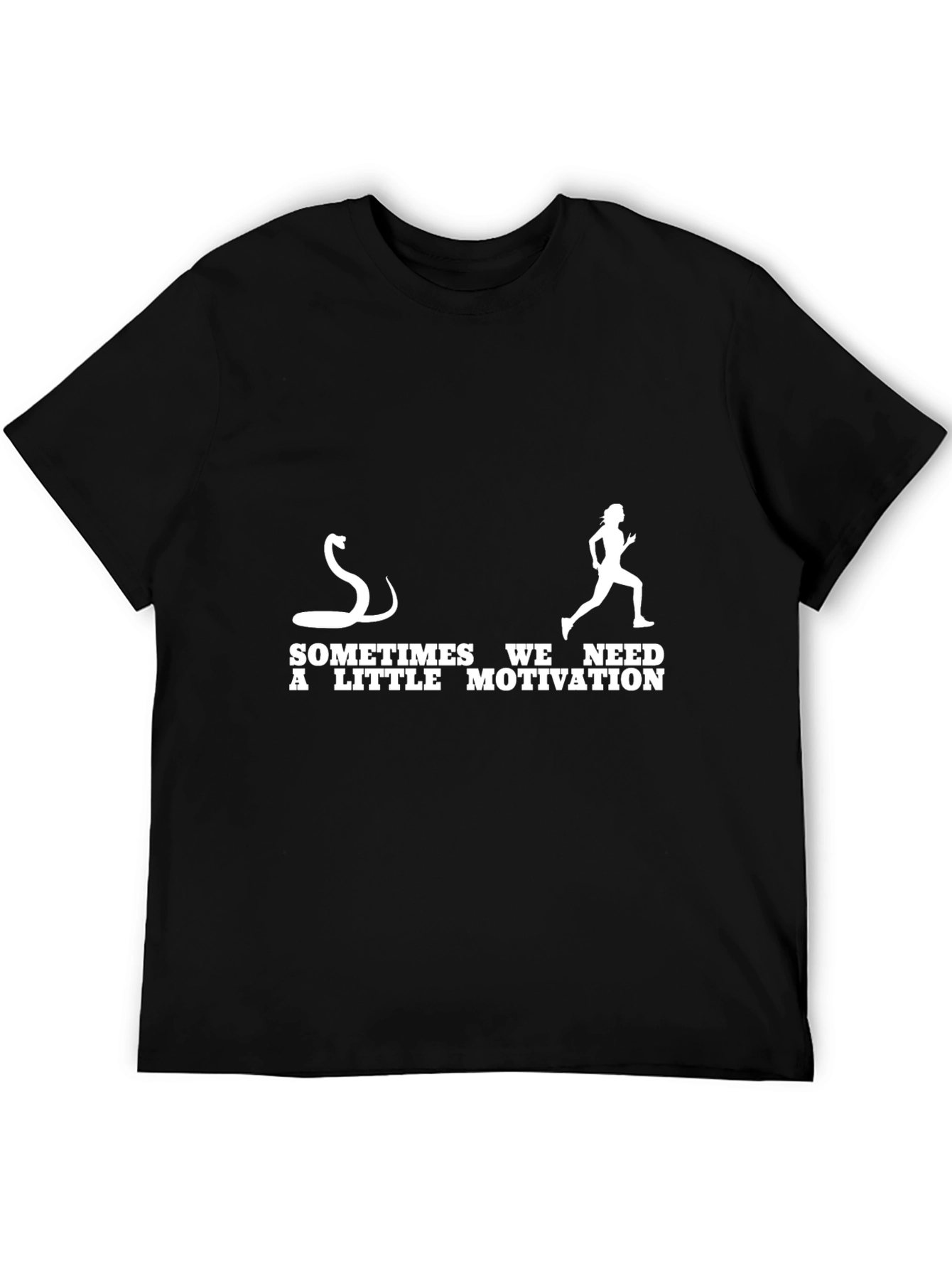Motivational T-Shirt: Snake Chasing Runner Humor Tee