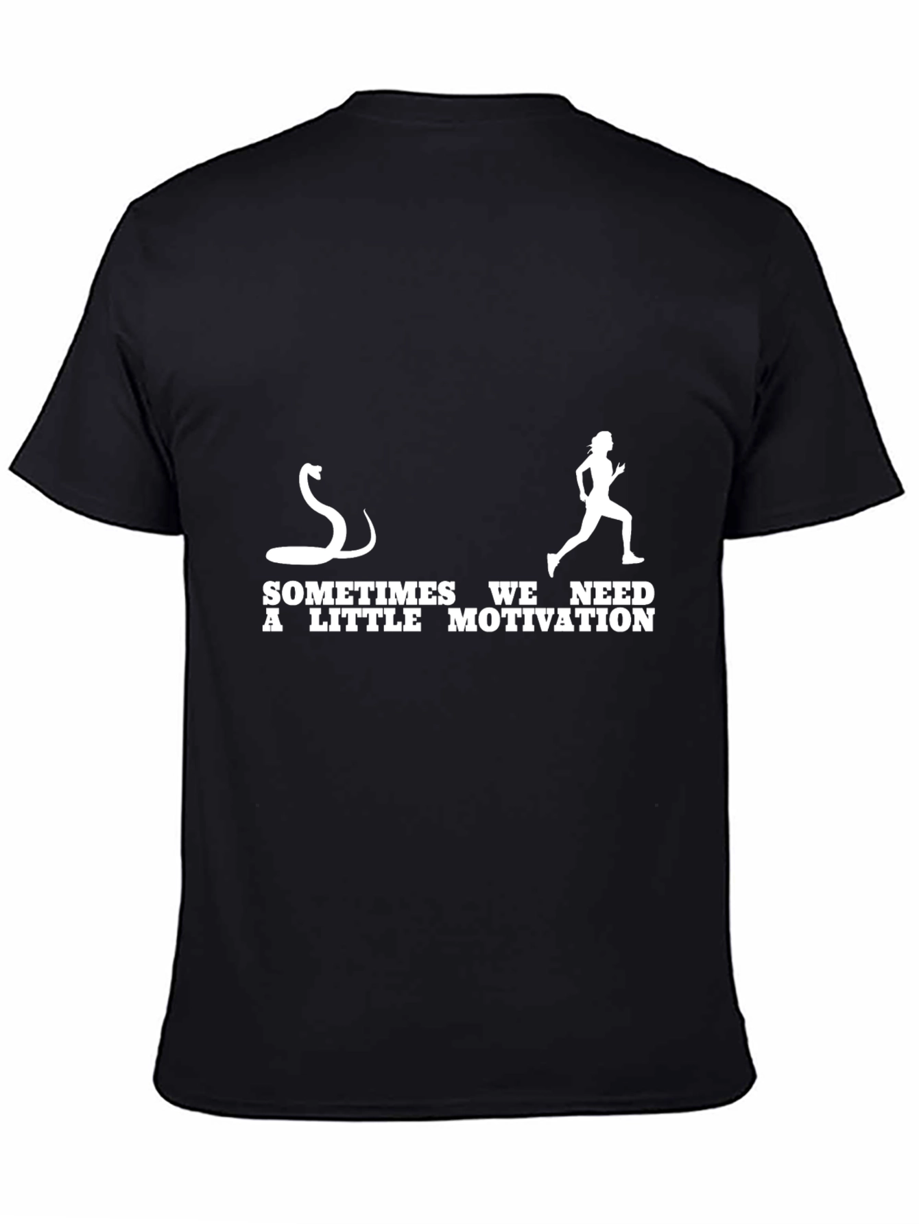 Motivational T-Shirt: Snake Chasing Runner Humor Tee
