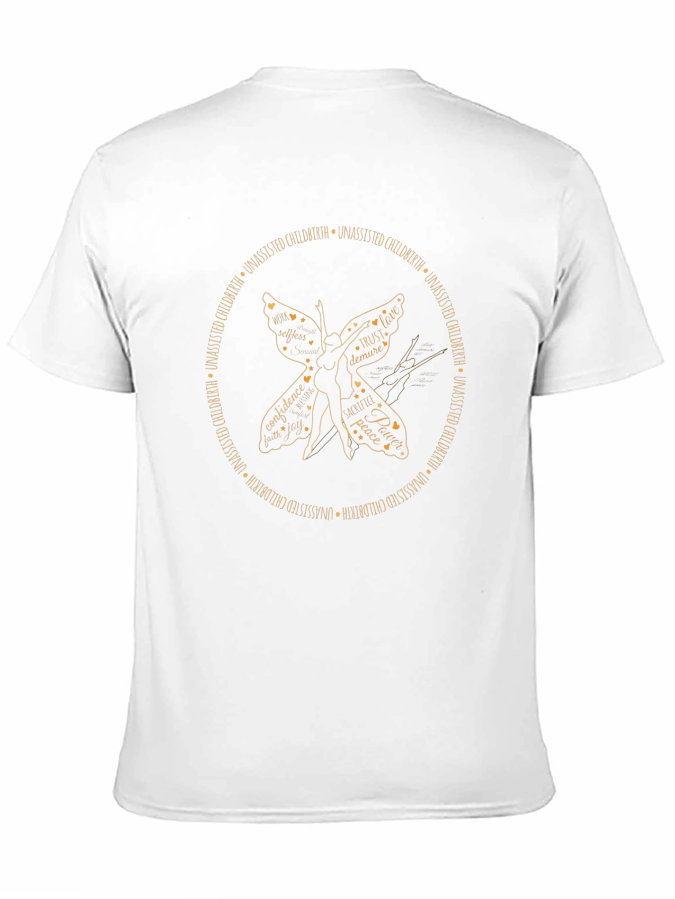 Unassisted Childbirth Butterfly Graphic T-Shirt