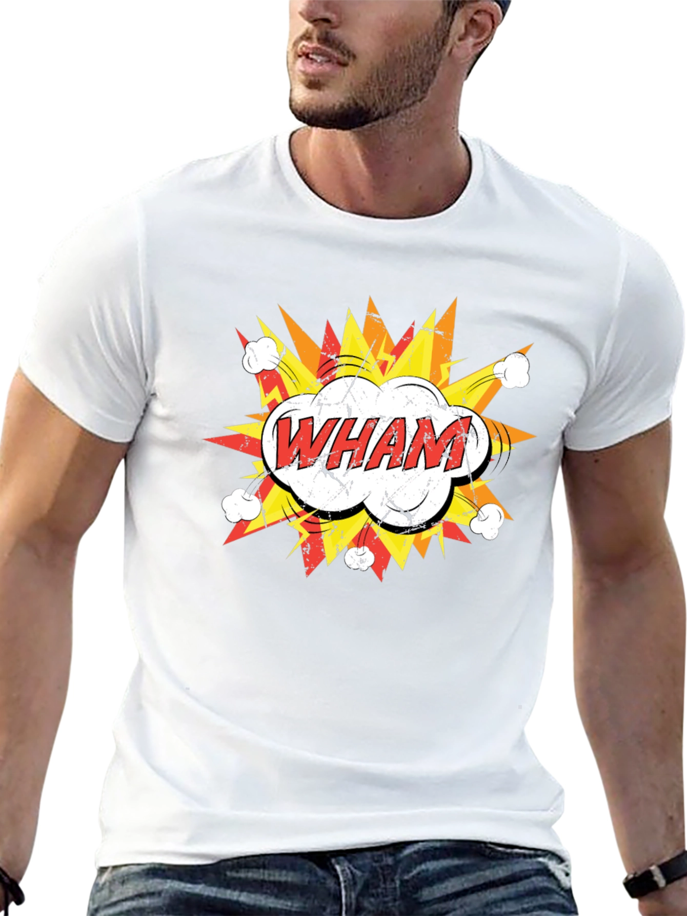 Wham! Graphic Print Black T-Shirt