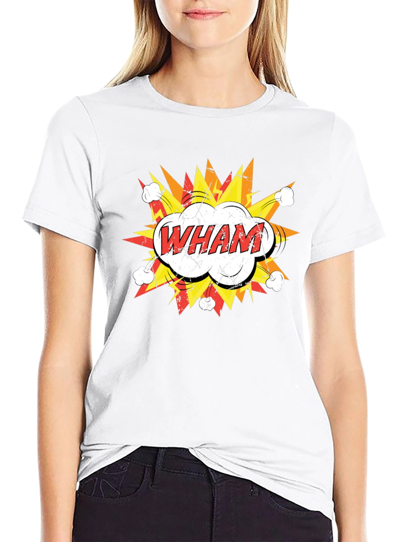 Wham! Graphic Print Black T-Shirt