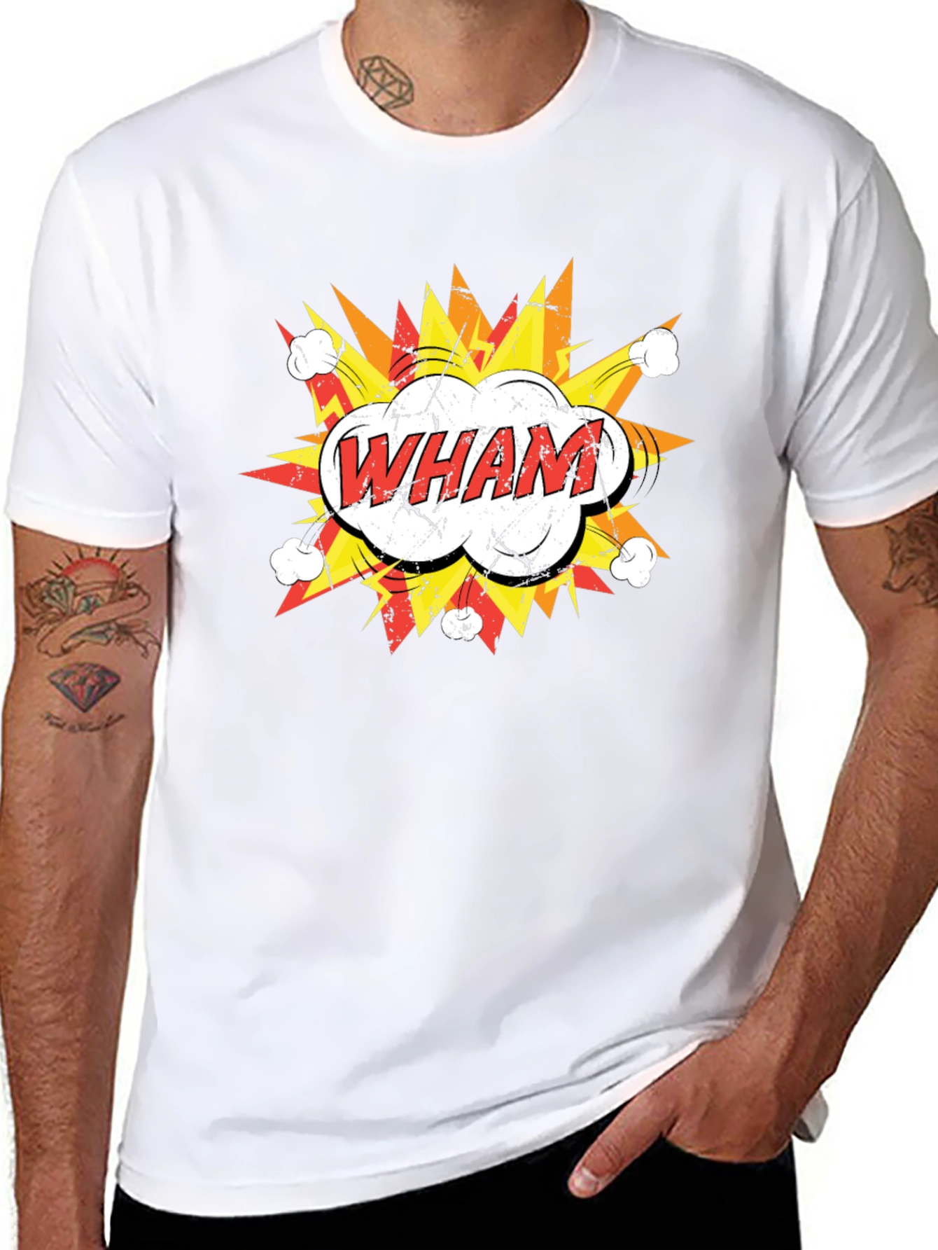Wham! Graphic Print Black T-Shirt
