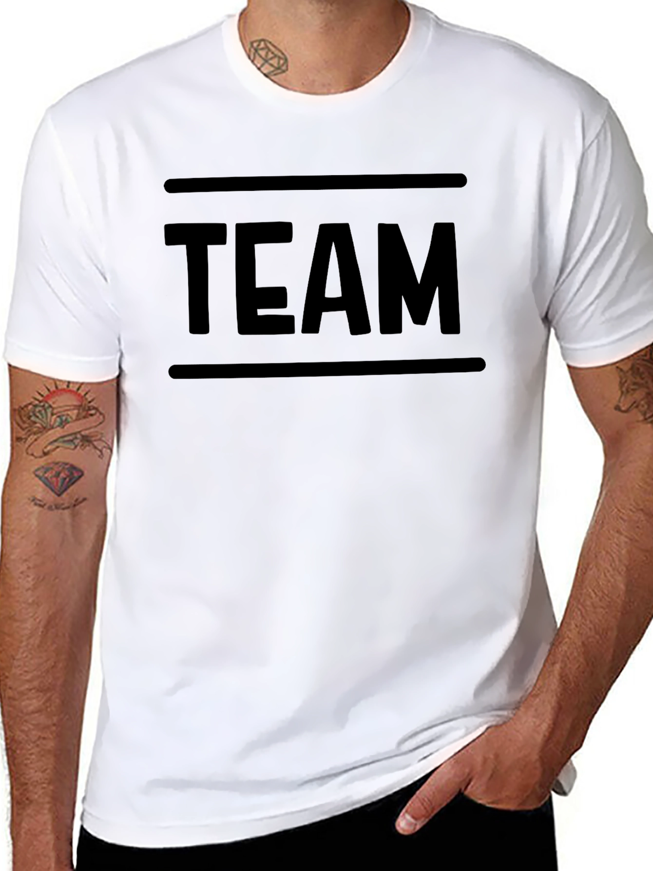 Black TEAM Graphic T-Shirt