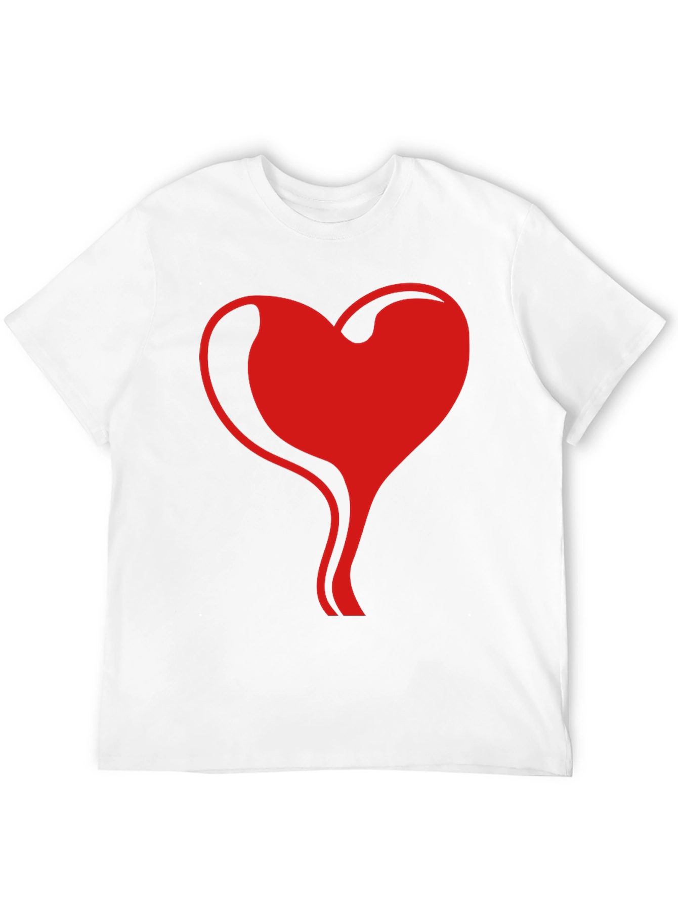 Heart Flow Graphic Tee - Stylish Black T-Shirt