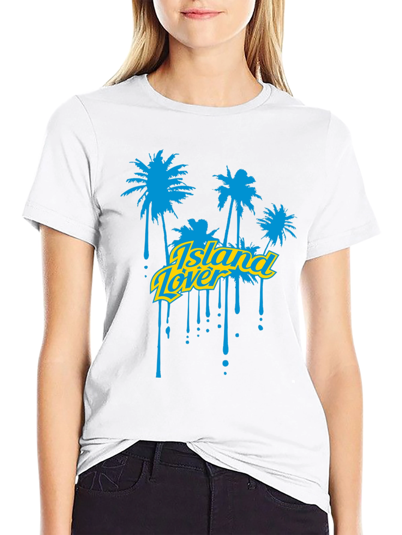 Island Lover Graphic T-Shirt - Black