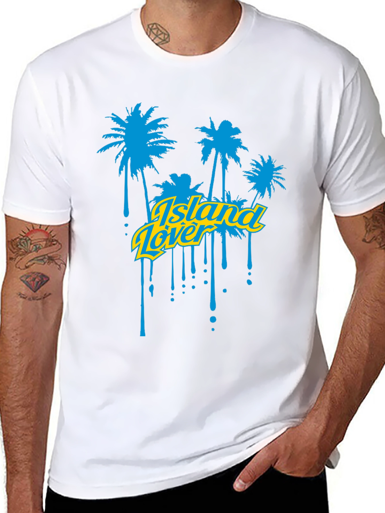 Island Lover Graphic T-Shirt - Black