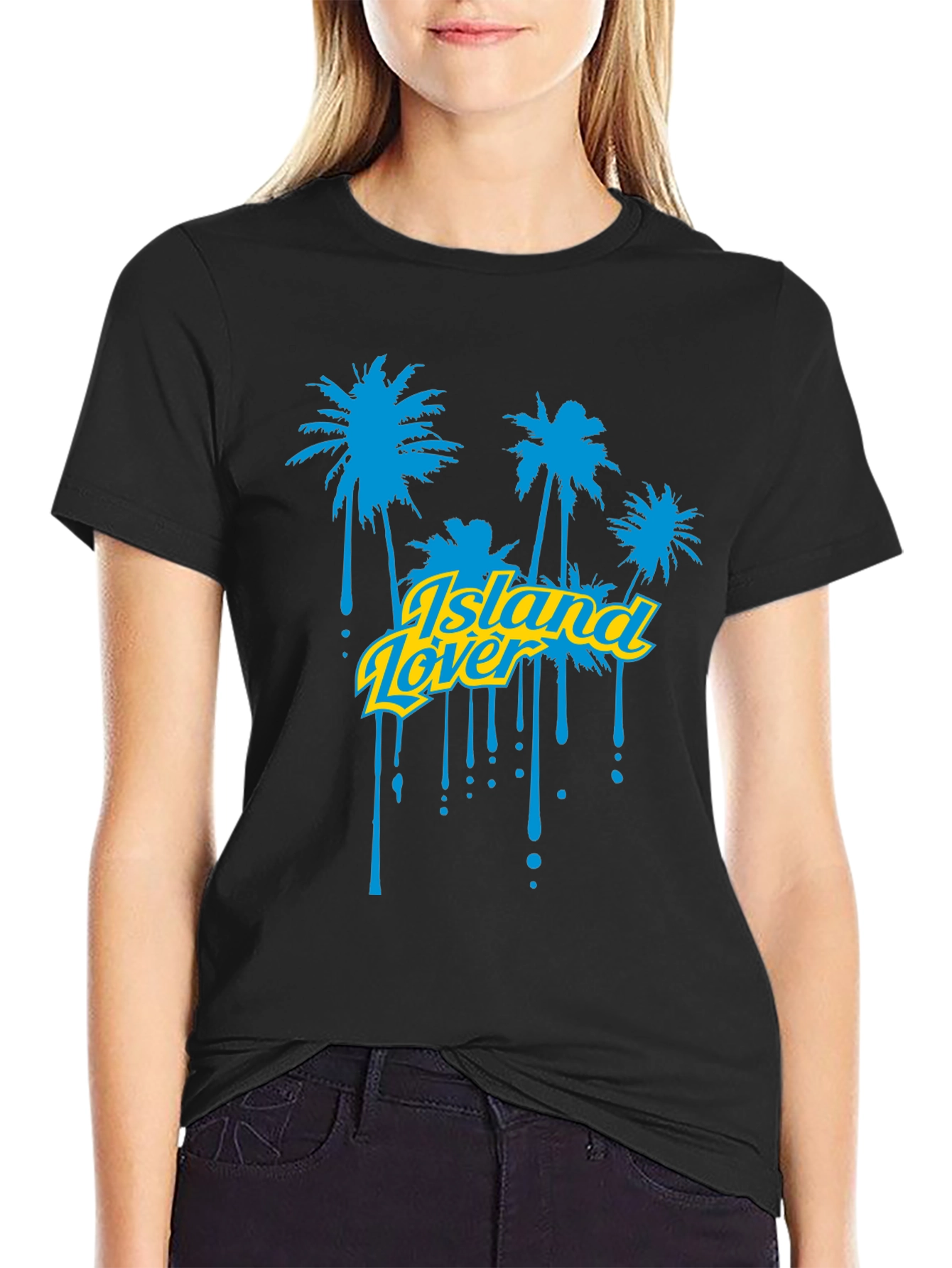 Island Lover Graphic T-Shirt - Black