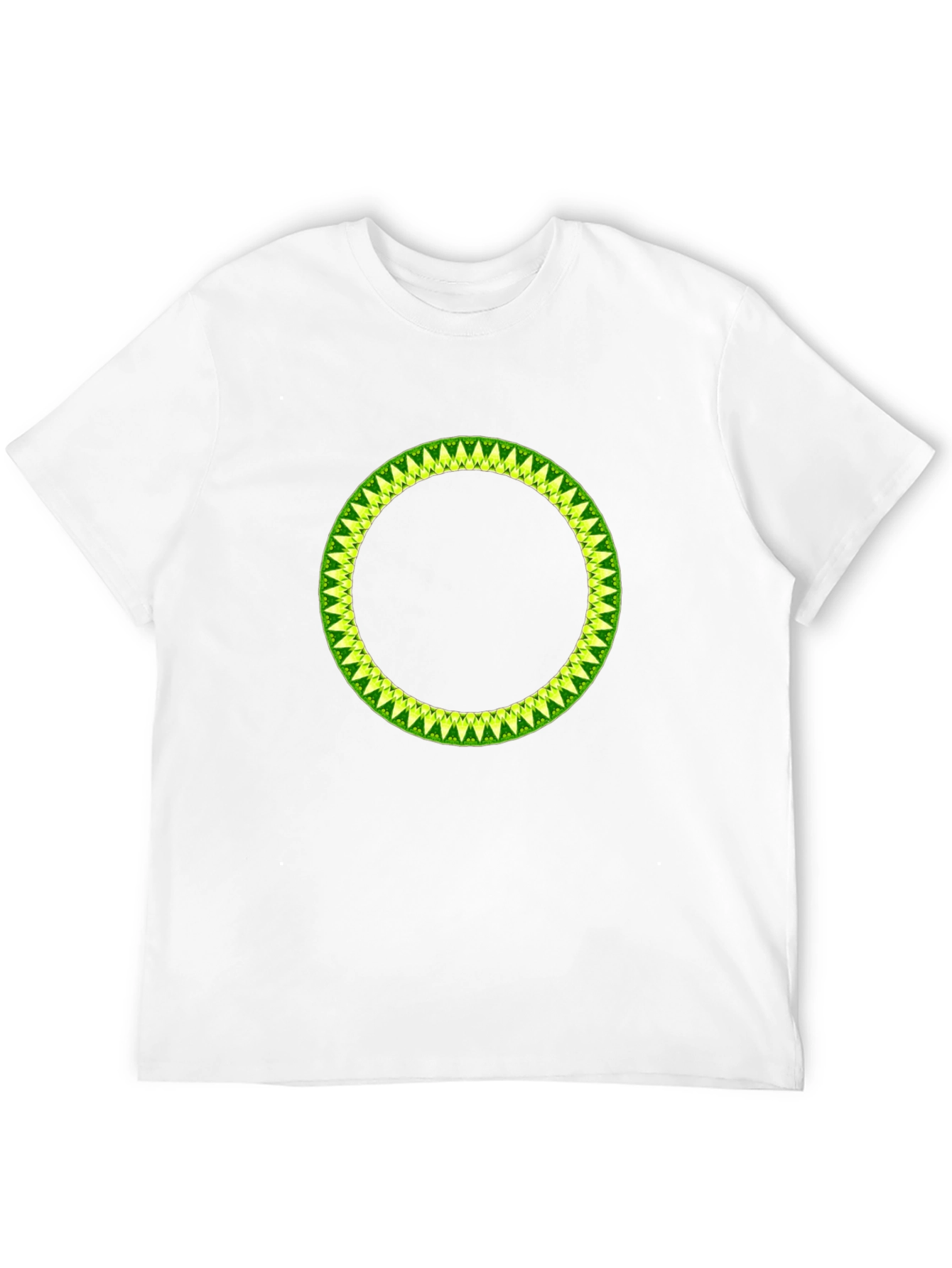 Geometric Circle Design Black T-Shirt