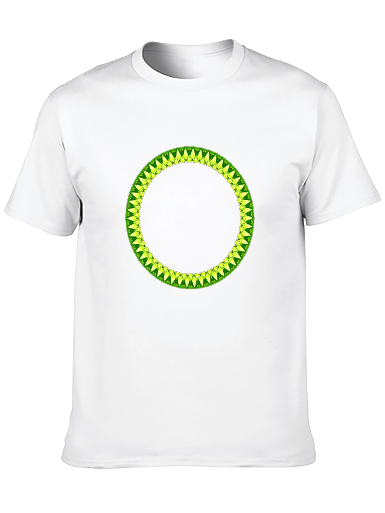 Geometric Circle Design Black T-Shirt