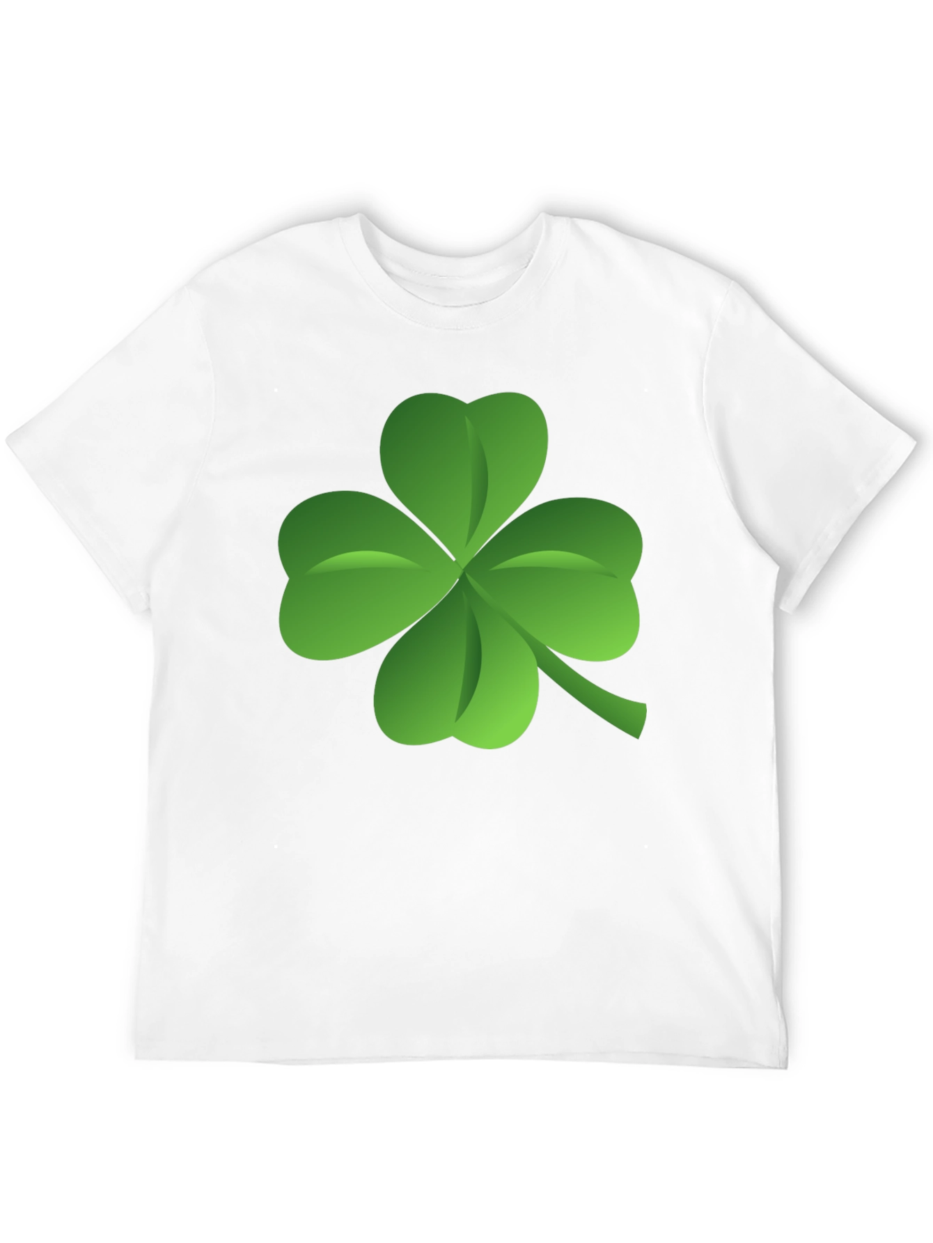 Lucky Four Leaf Clover Black T-Shirt