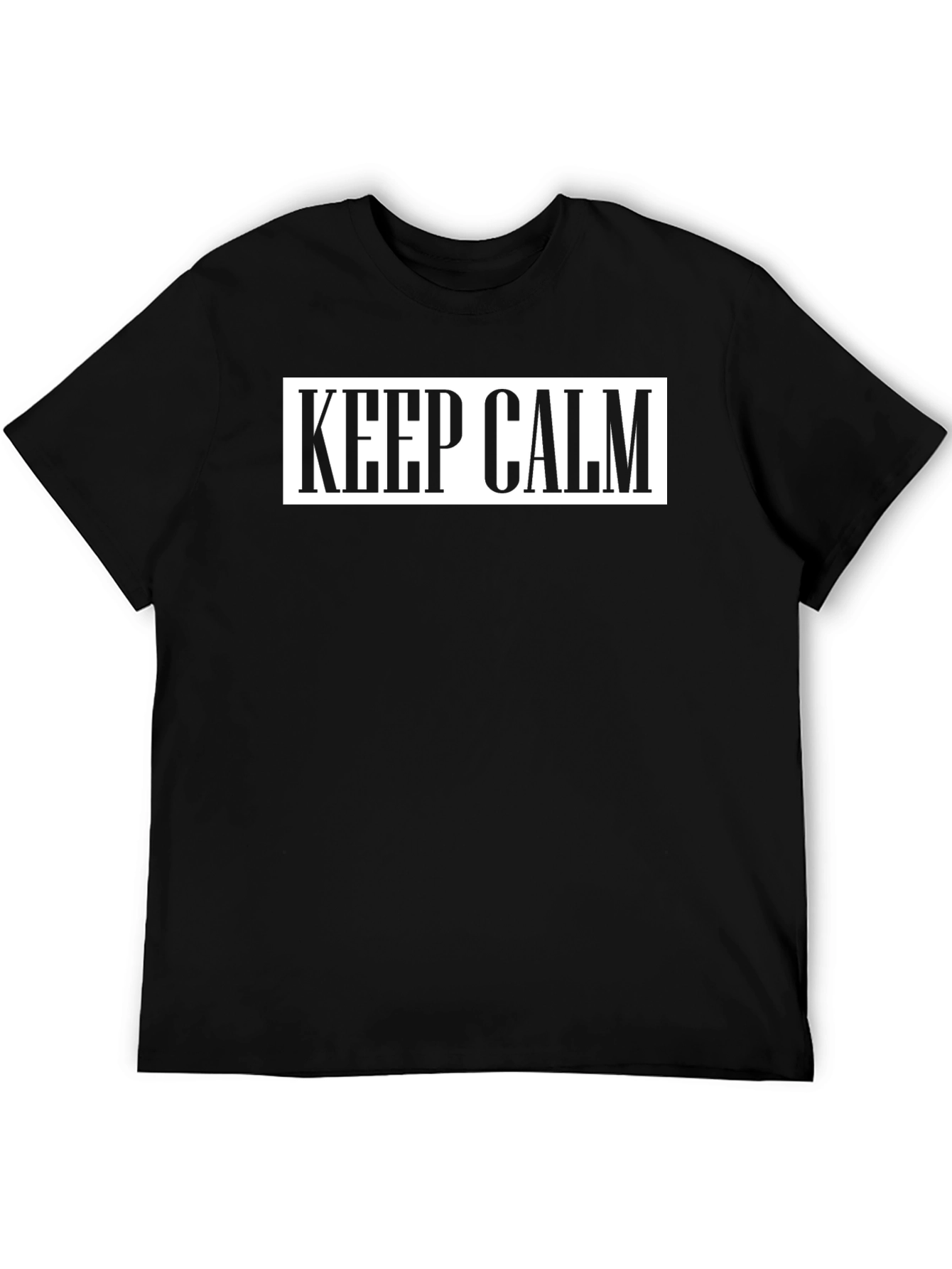 Keep Calm Graphic T-Shirt - Black Casual Tee