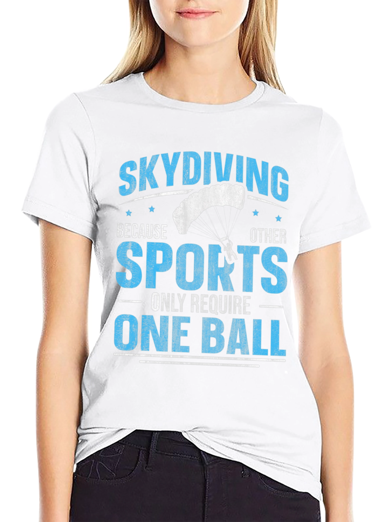 Funny Skydiving T-Shirt - One Ball