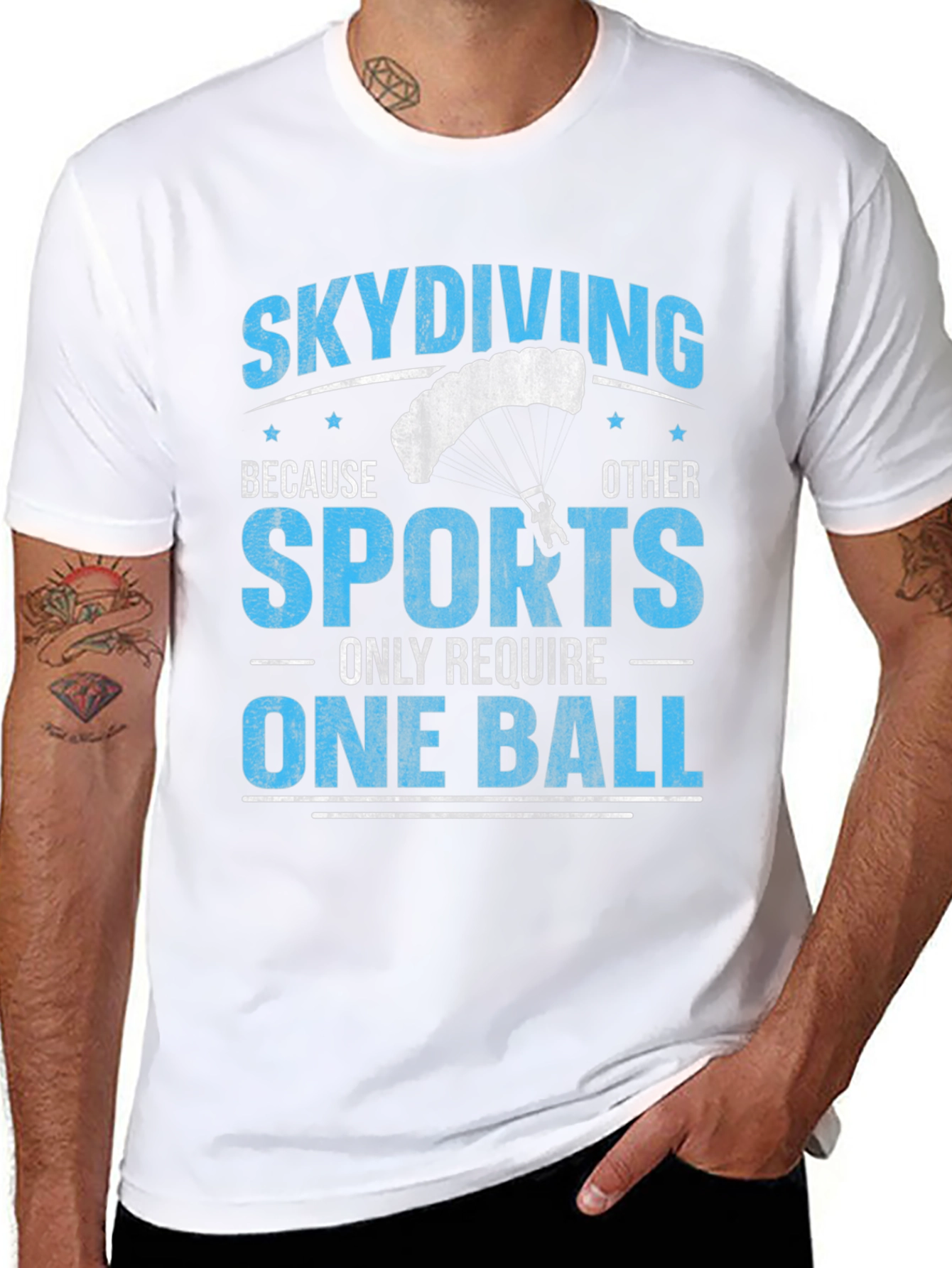 Funny Skydiving T-Shirt - One Ball