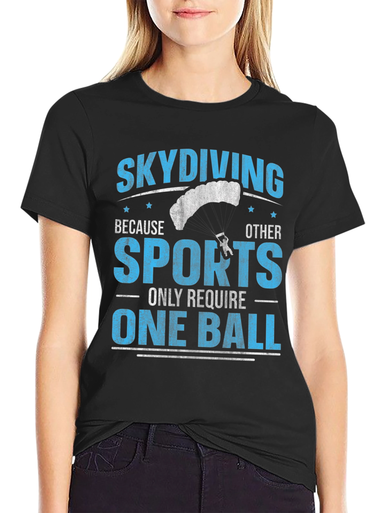 Funny Skydiving T-Shirt - One Ball