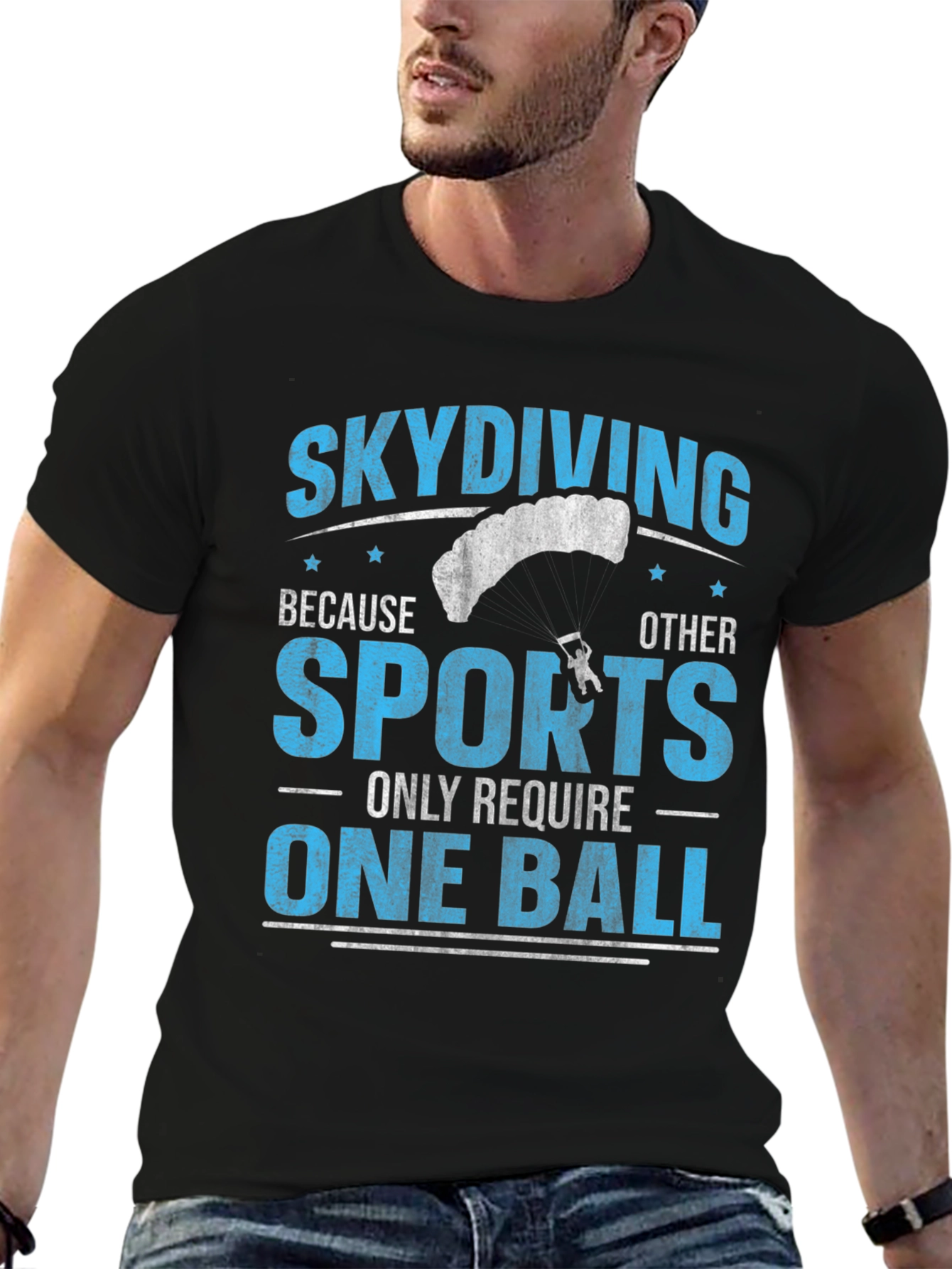 Funny Skydiving T-Shirt - One Ball