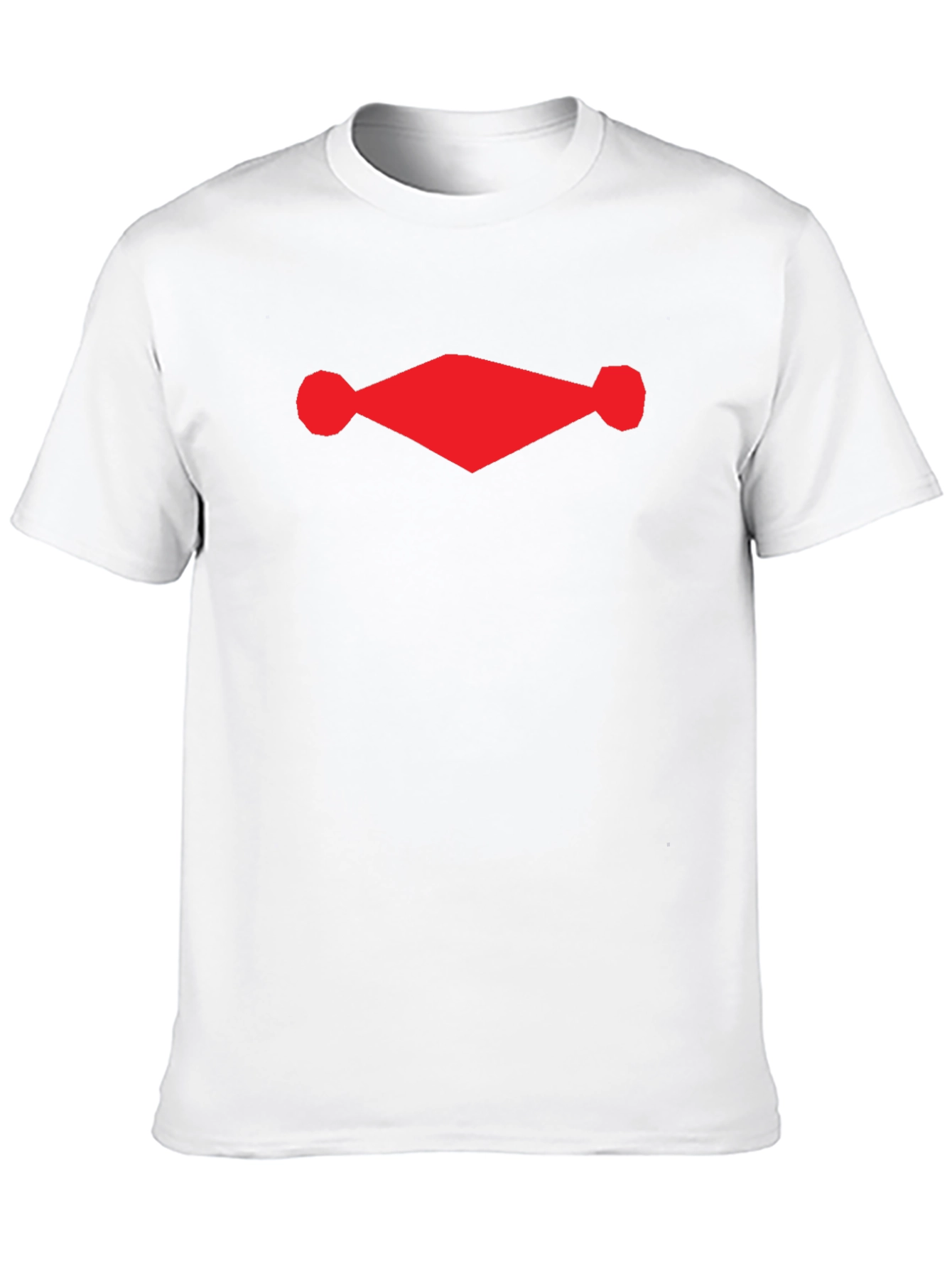 Black Tee with Red Diamond Design