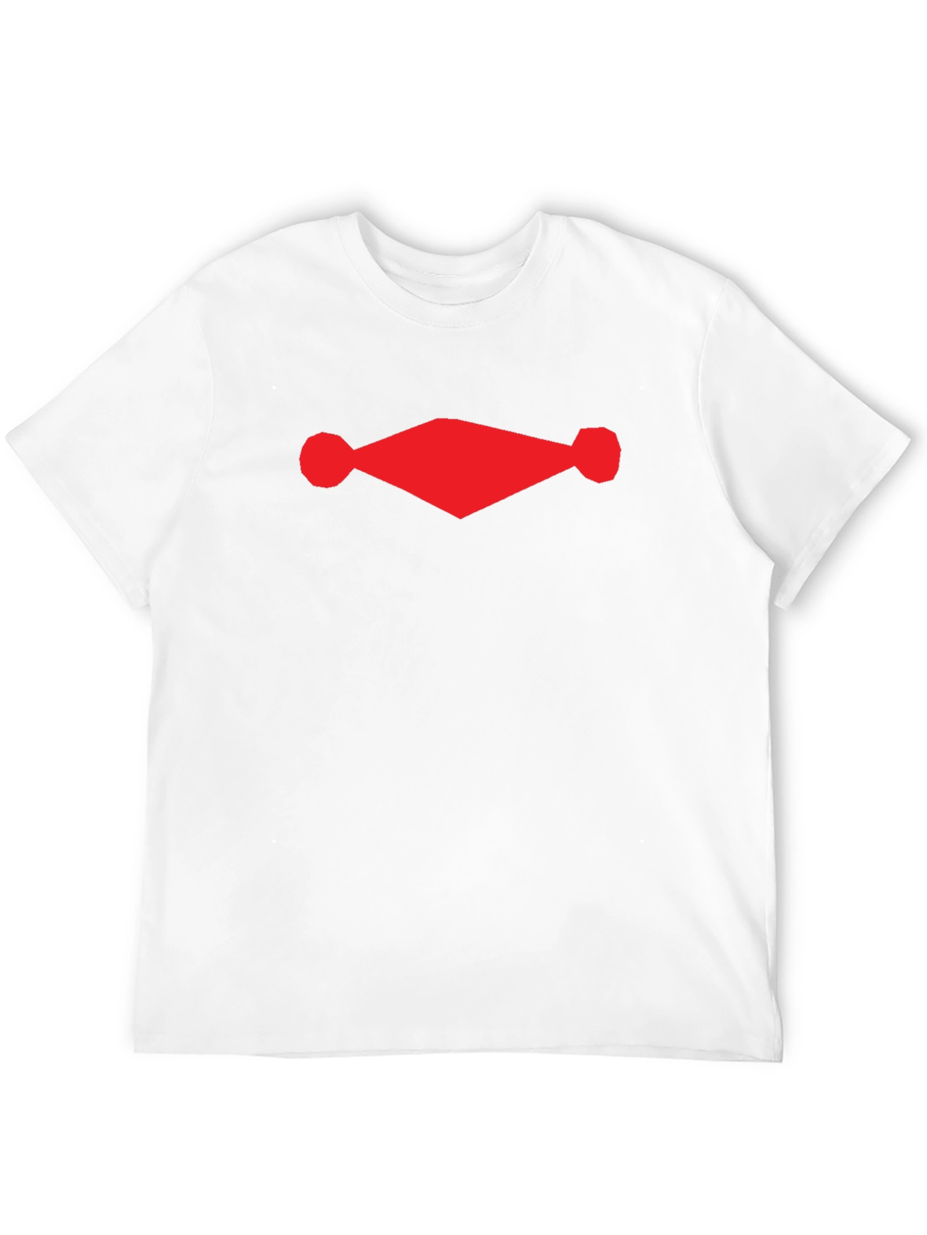 Black Tee with Red Diamond Design