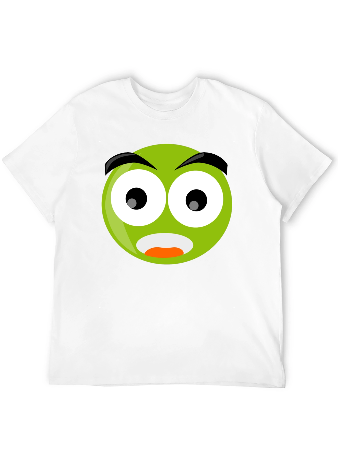 Shocked Emoji Black T-Shirt