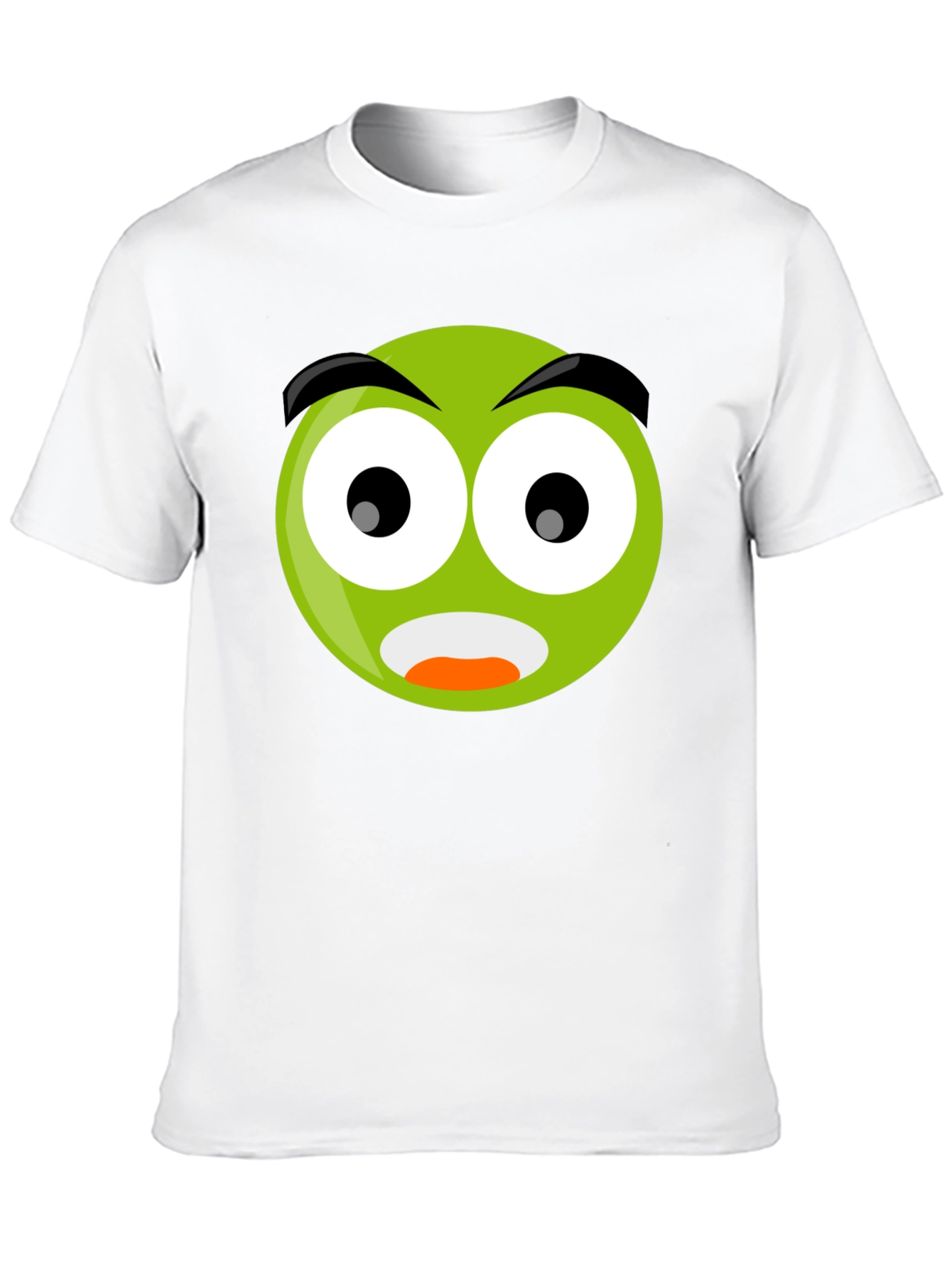 Shocked Emoji Black T-Shirt