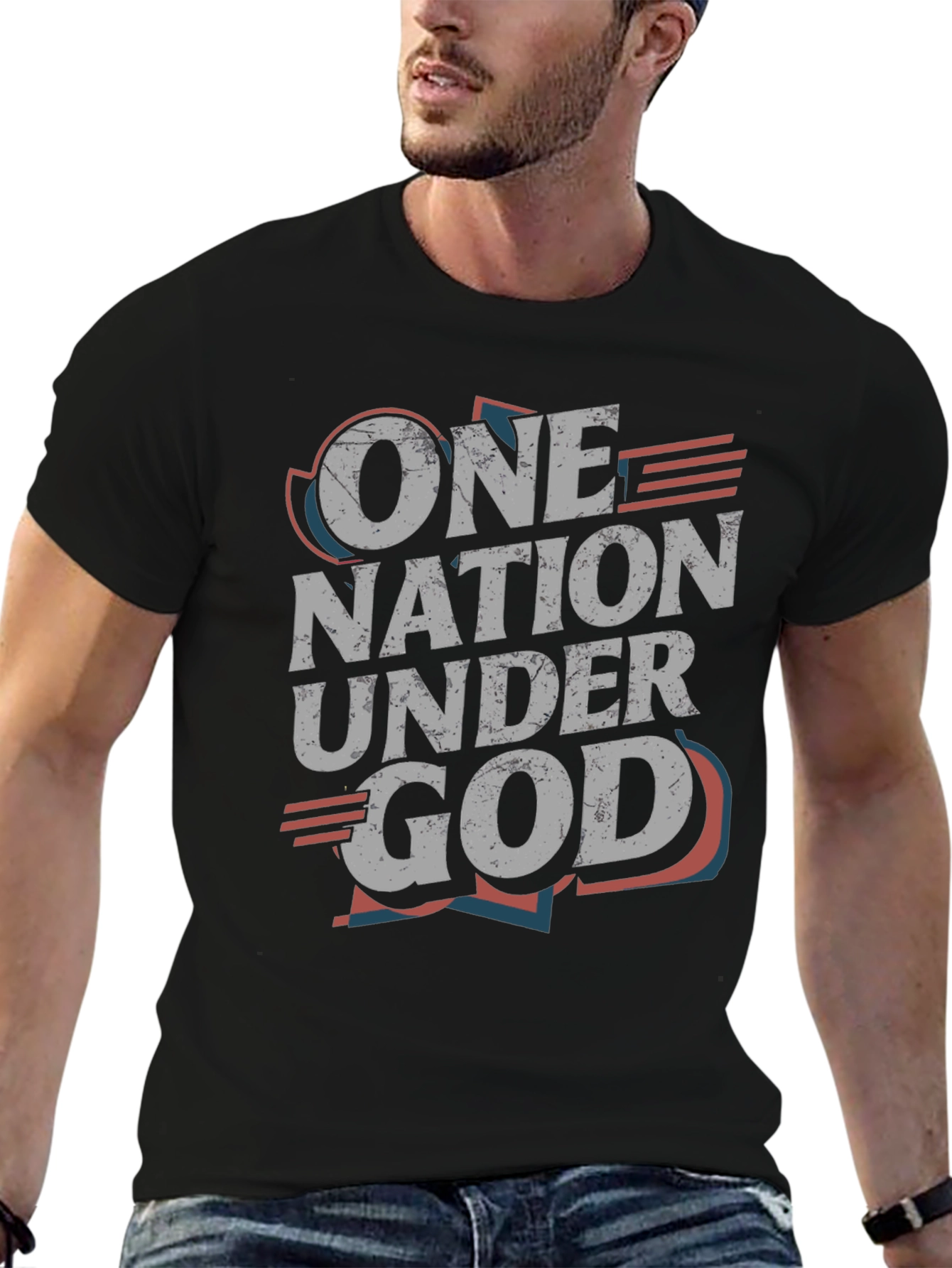 One Nation Under God Graphic Tee - Patriotic Apparel