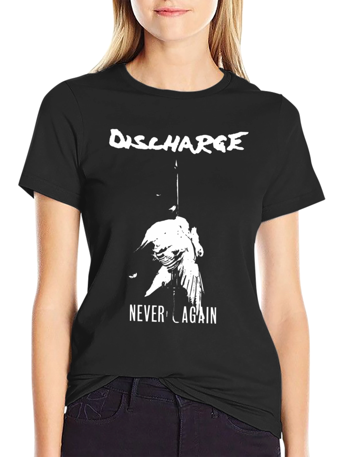 Discharge Never Again Graphic T-Shirt