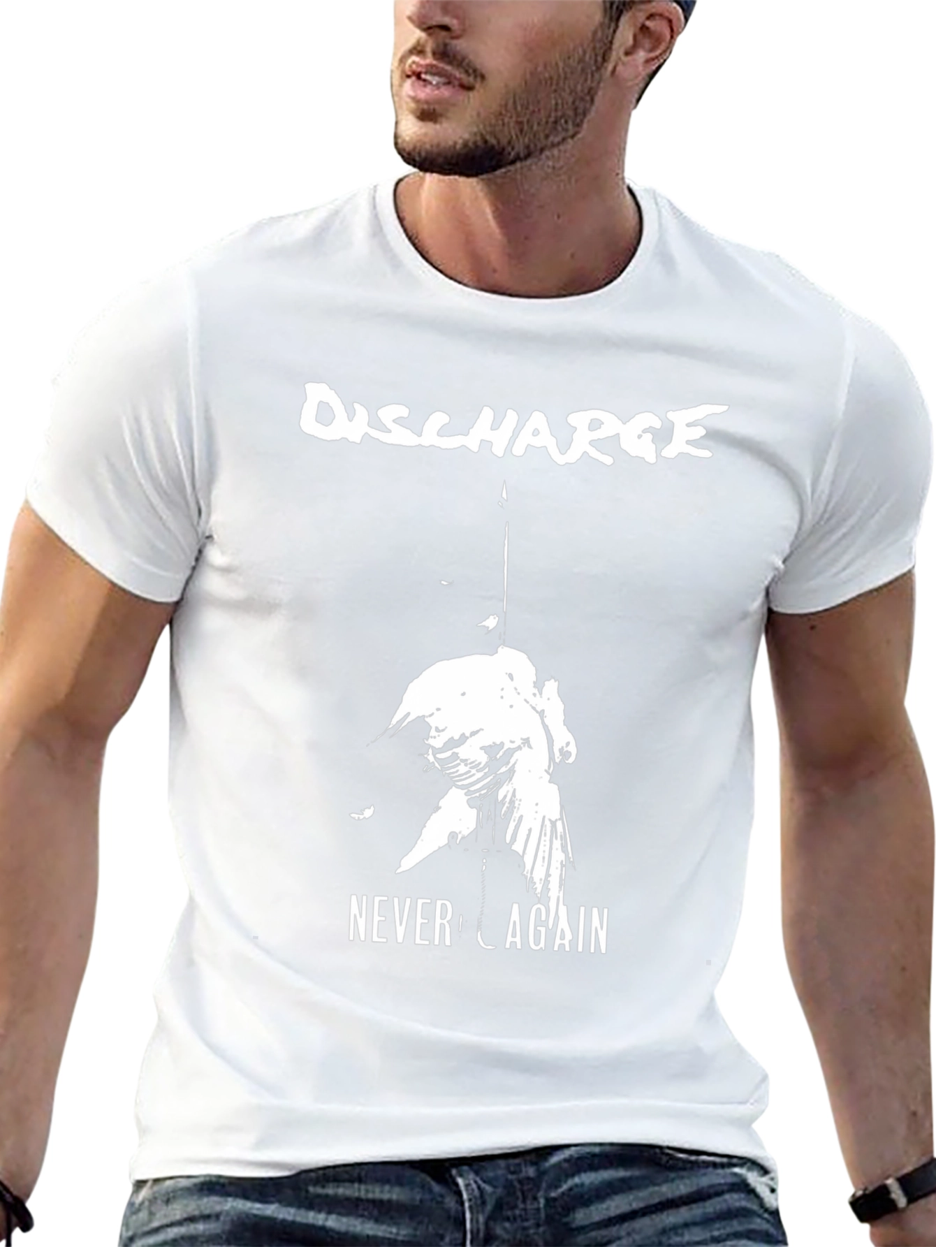 Discharge Never Again Graphic T-Shirt