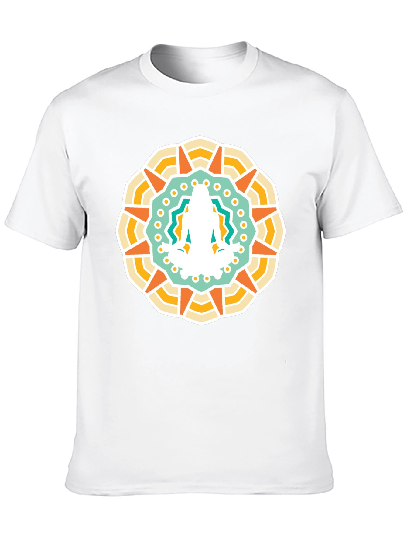 Mandala Yoga Meditation Graphic Black T-Shirt