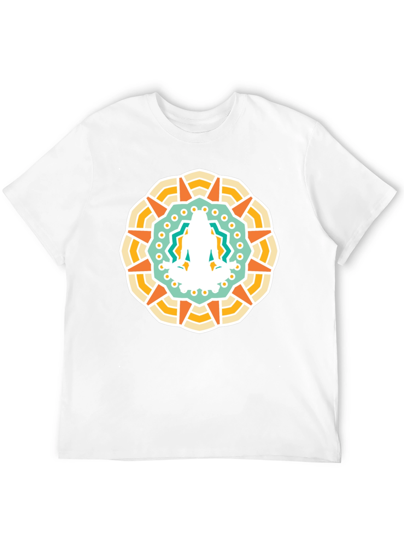 Mandala Yoga Meditation Graphic Black T-Shirt
