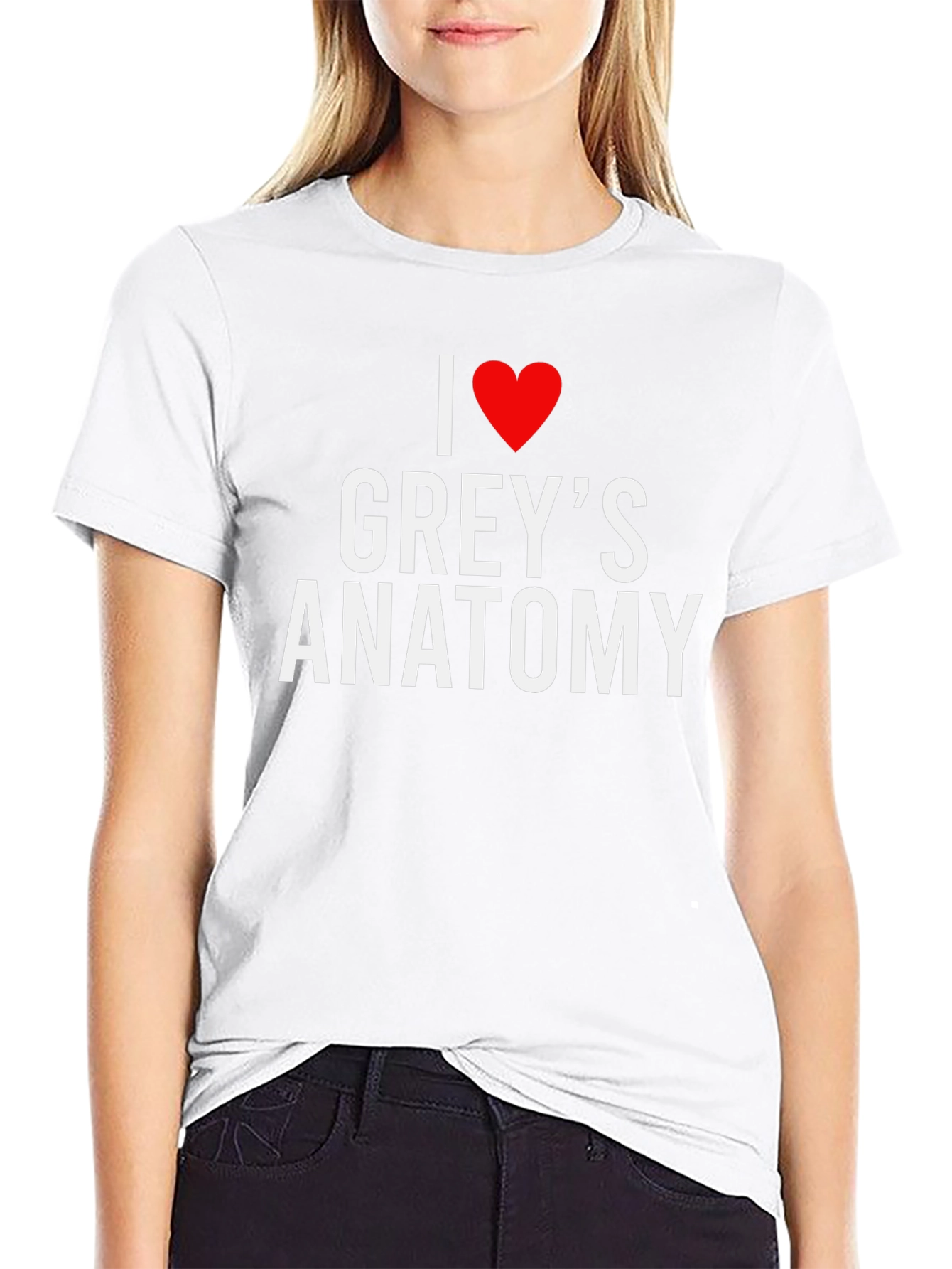 I Love Greys Anatomy Black T-Shirt