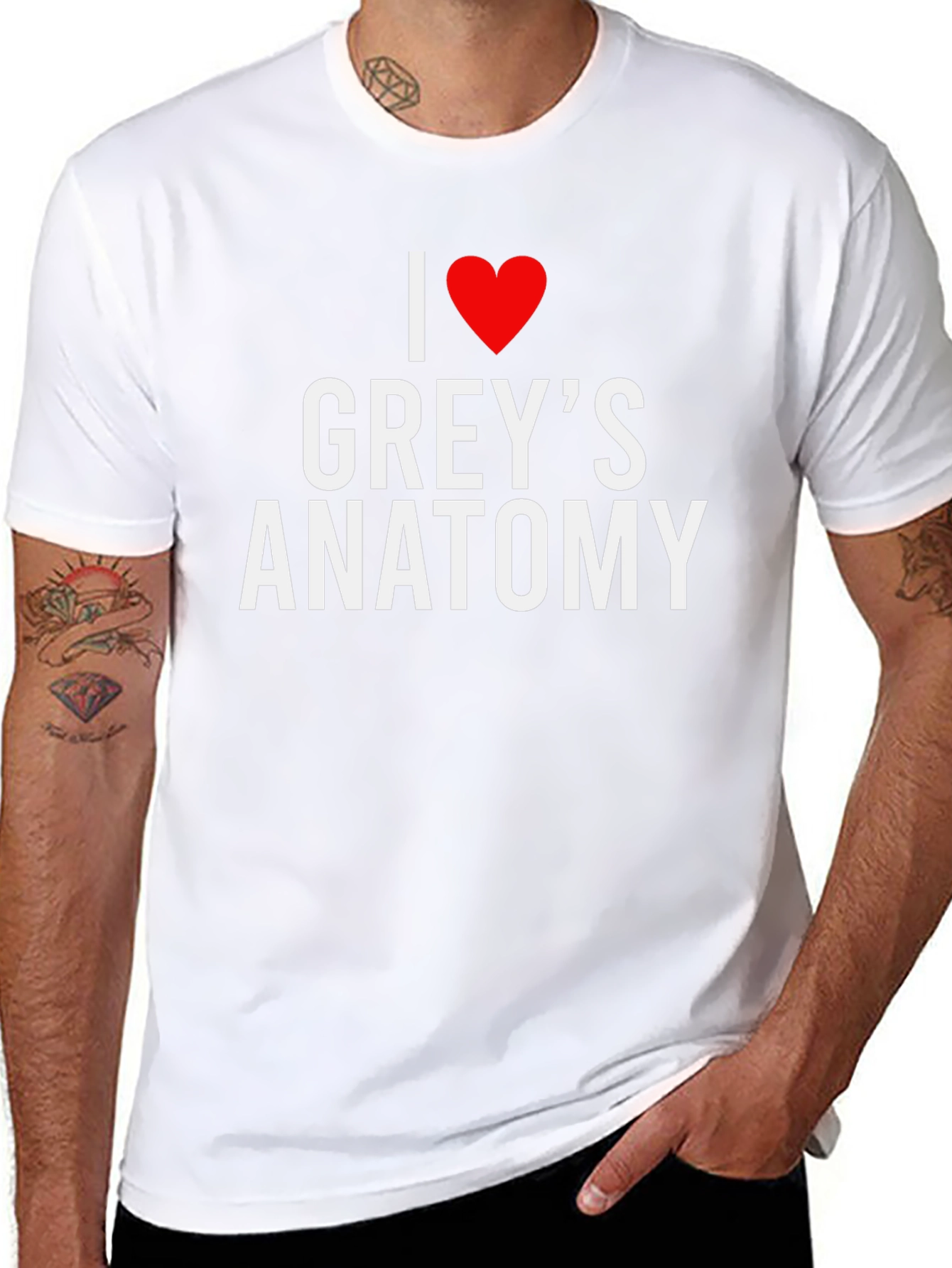 I Love Greys Anatomy Black T-Shirt