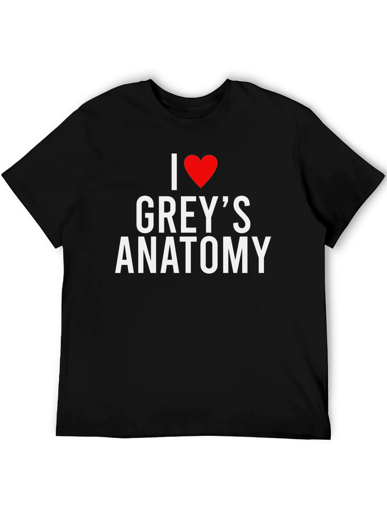 I Love Greys Anatomy Black T-Shirt