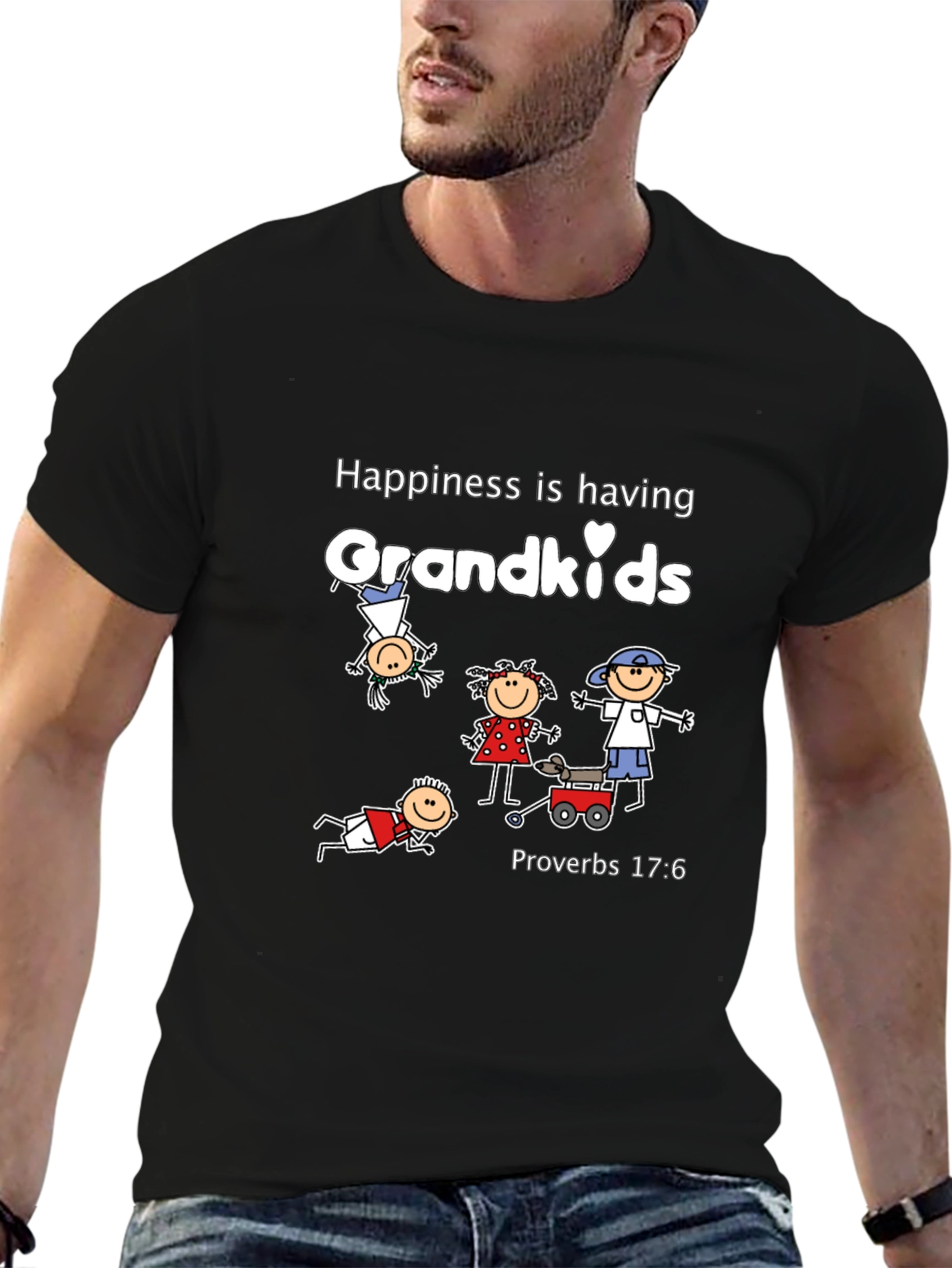 Grandkids Happiness Graphic T-Shirt