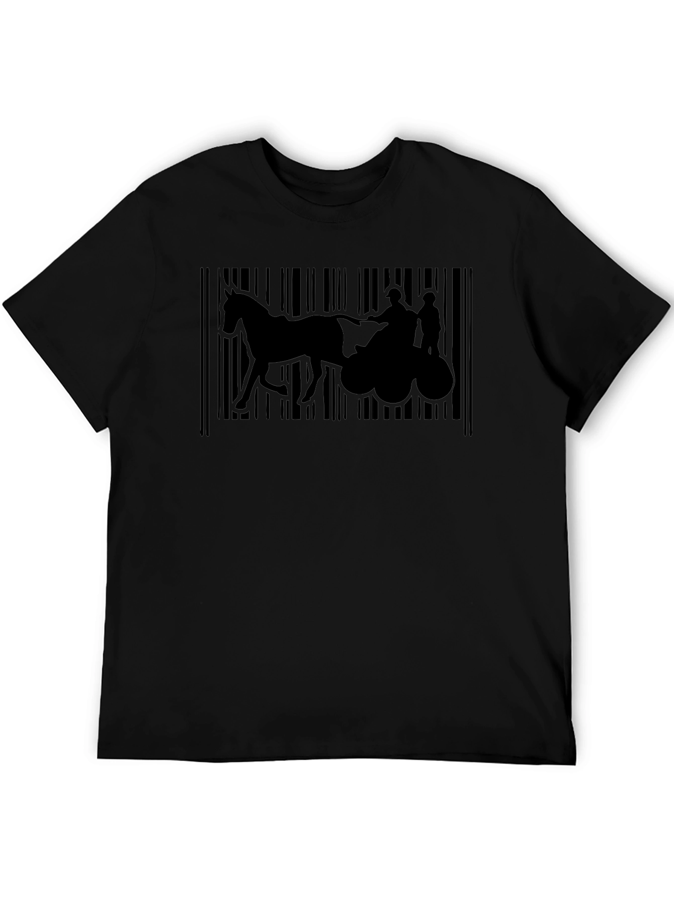 Horse Drawn Carriage Barcode T-Shirt