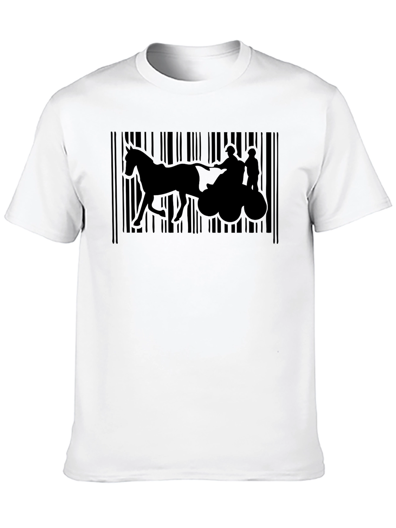 Horse Drawn Carriage Barcode T-Shirt