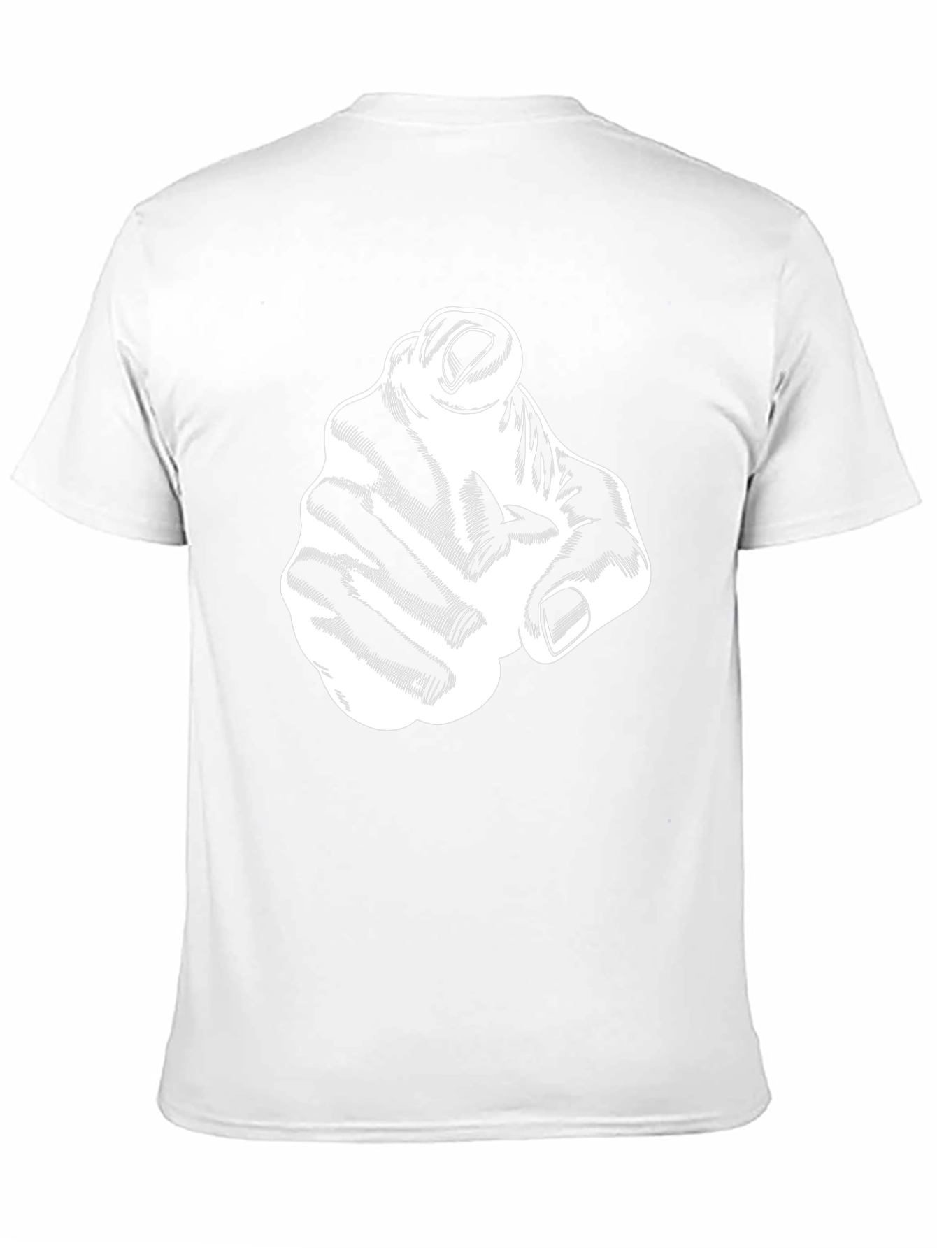 Pointing Hand Graphic Tee - Black Cotton T-Shirt