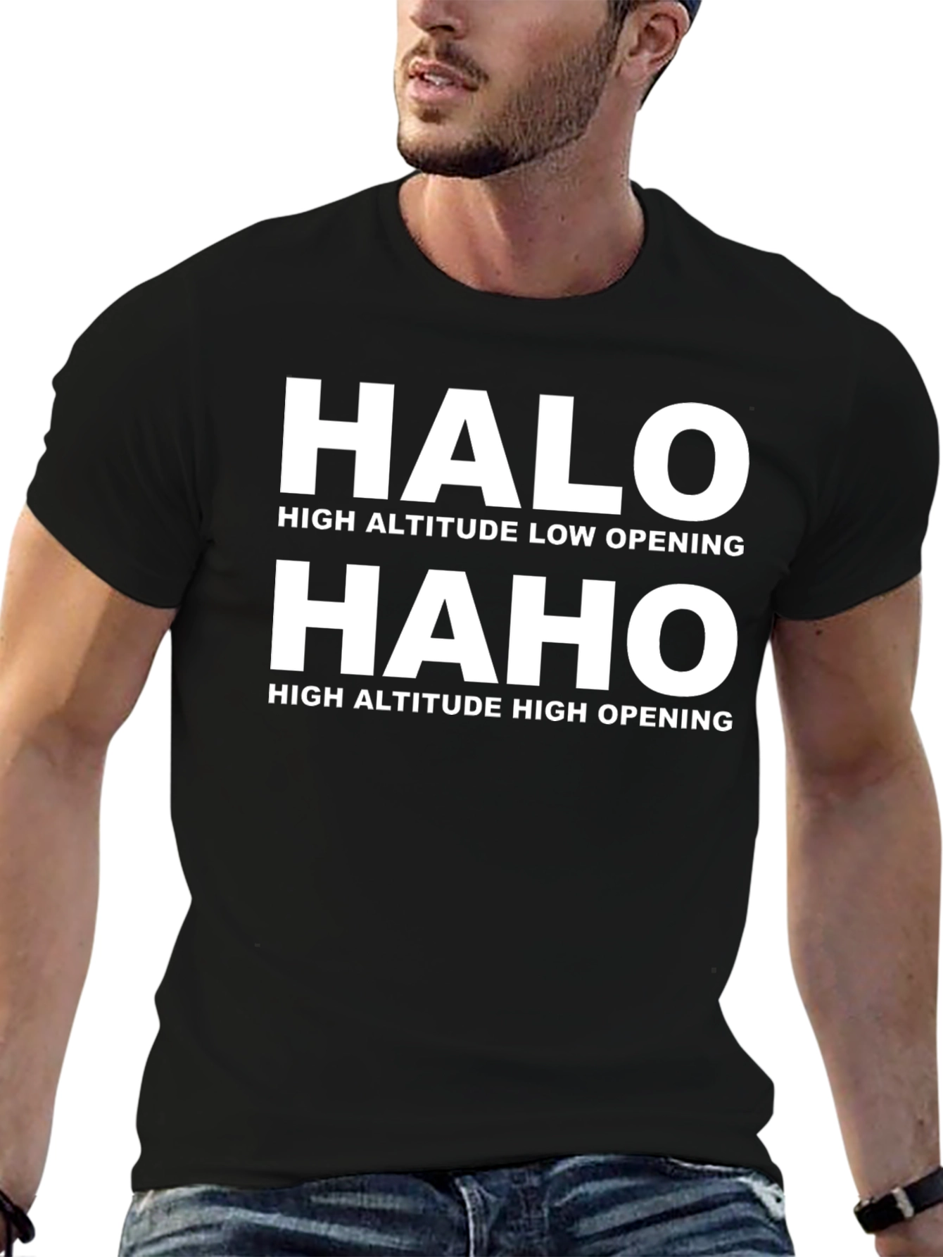 HALO HAHO Jumps Black Graphic T-Shirt