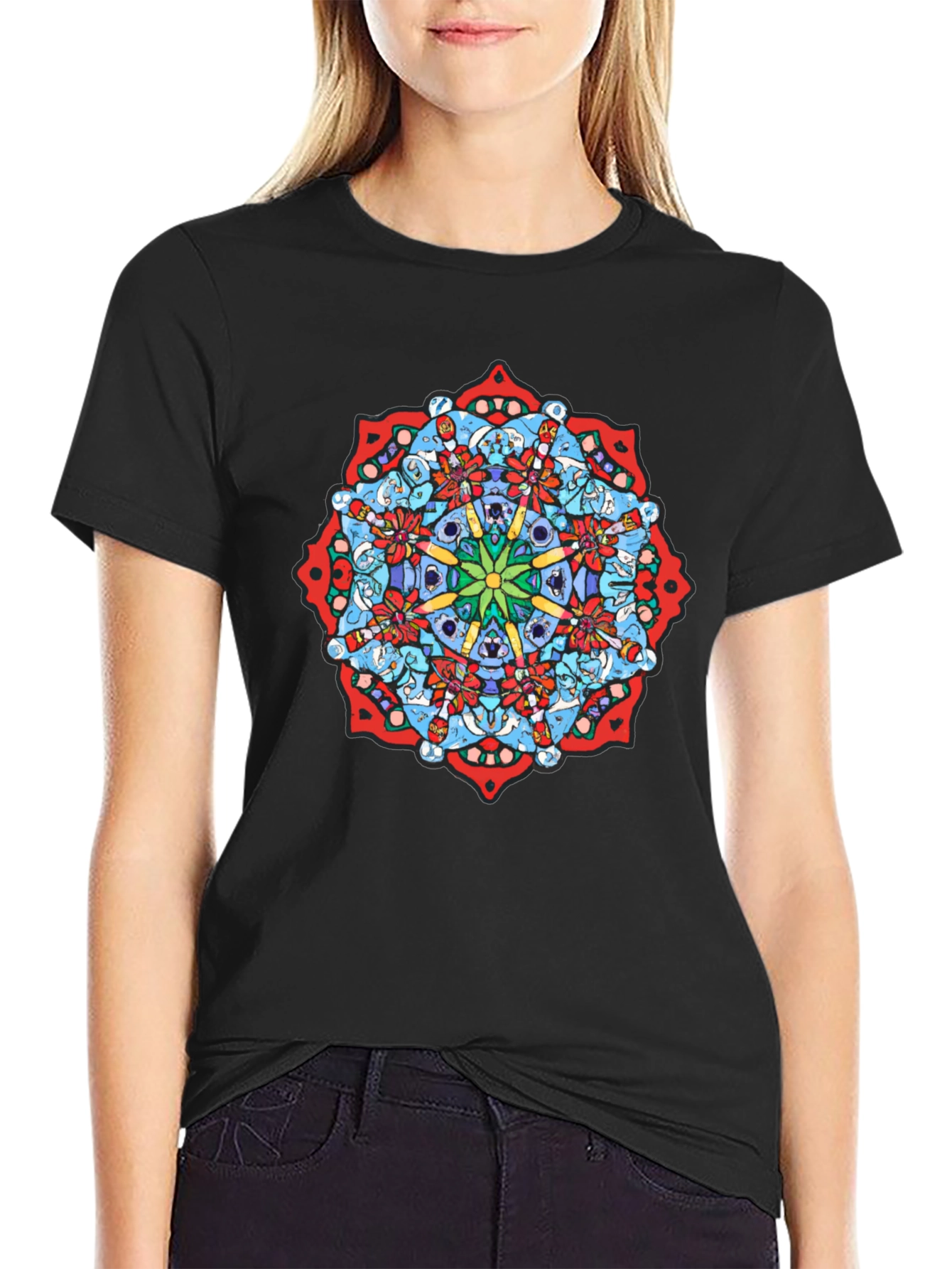 Mandala Graphic Black T-Shirt - Unique Design