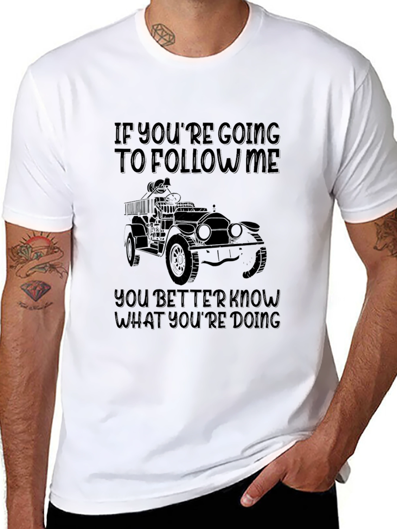 Follow Me Off-Roading Black Graphic Tee