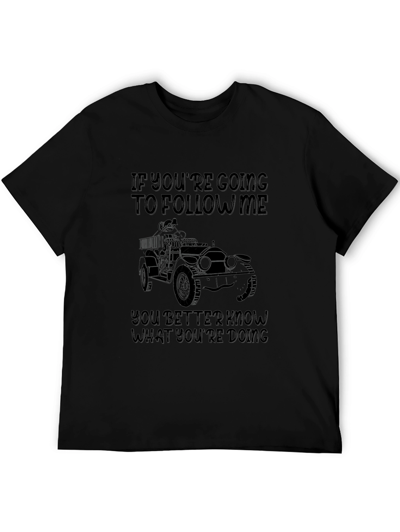 Follow Me Off-Roading Black Graphic Tee