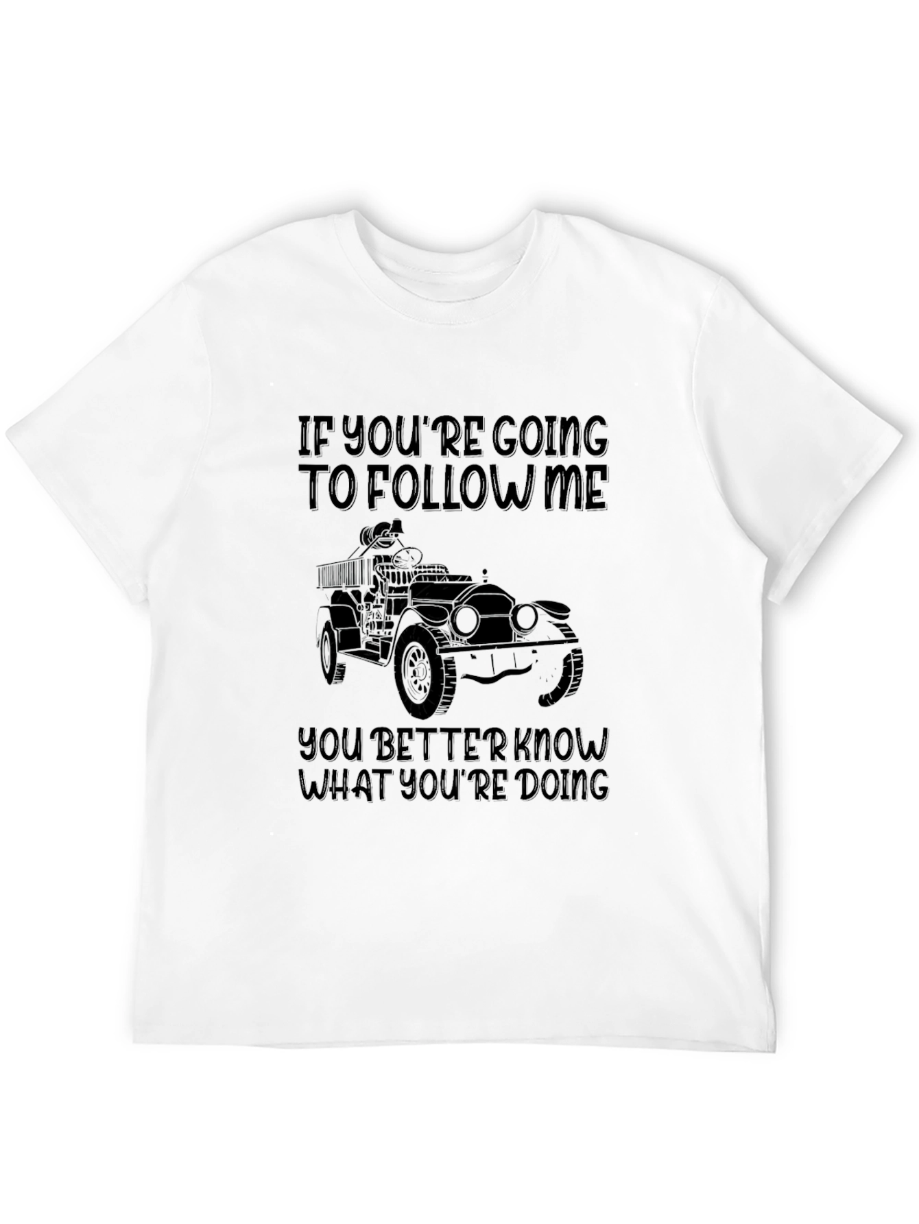 Follow Me Off-Roading Black Graphic Tee