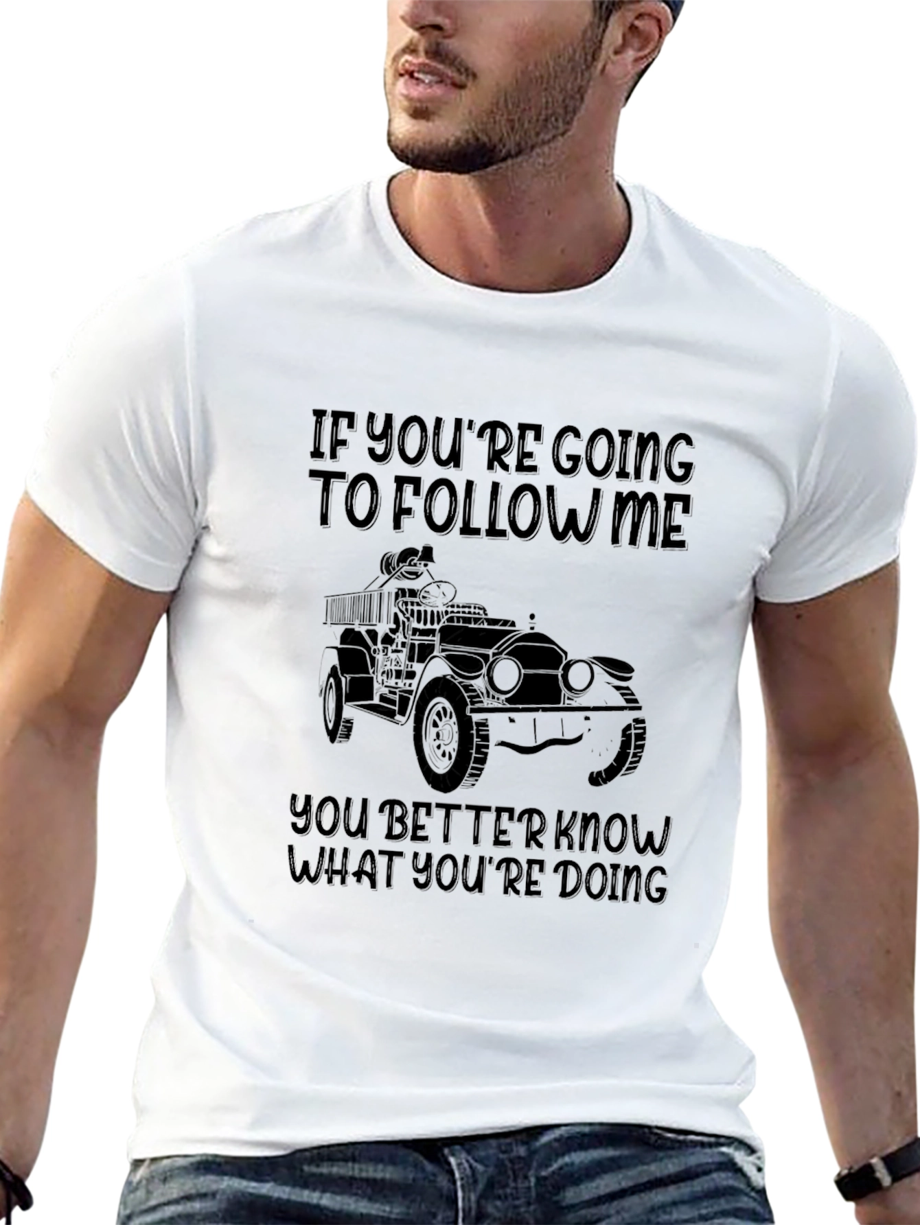Follow Me Off-Roading Black Graphic Tee