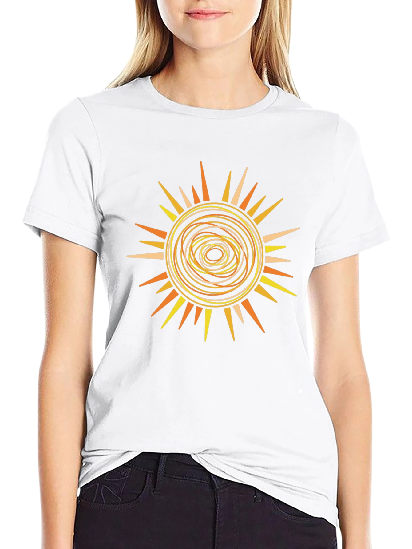 Sunburst Graphic Tee - Abstract Design